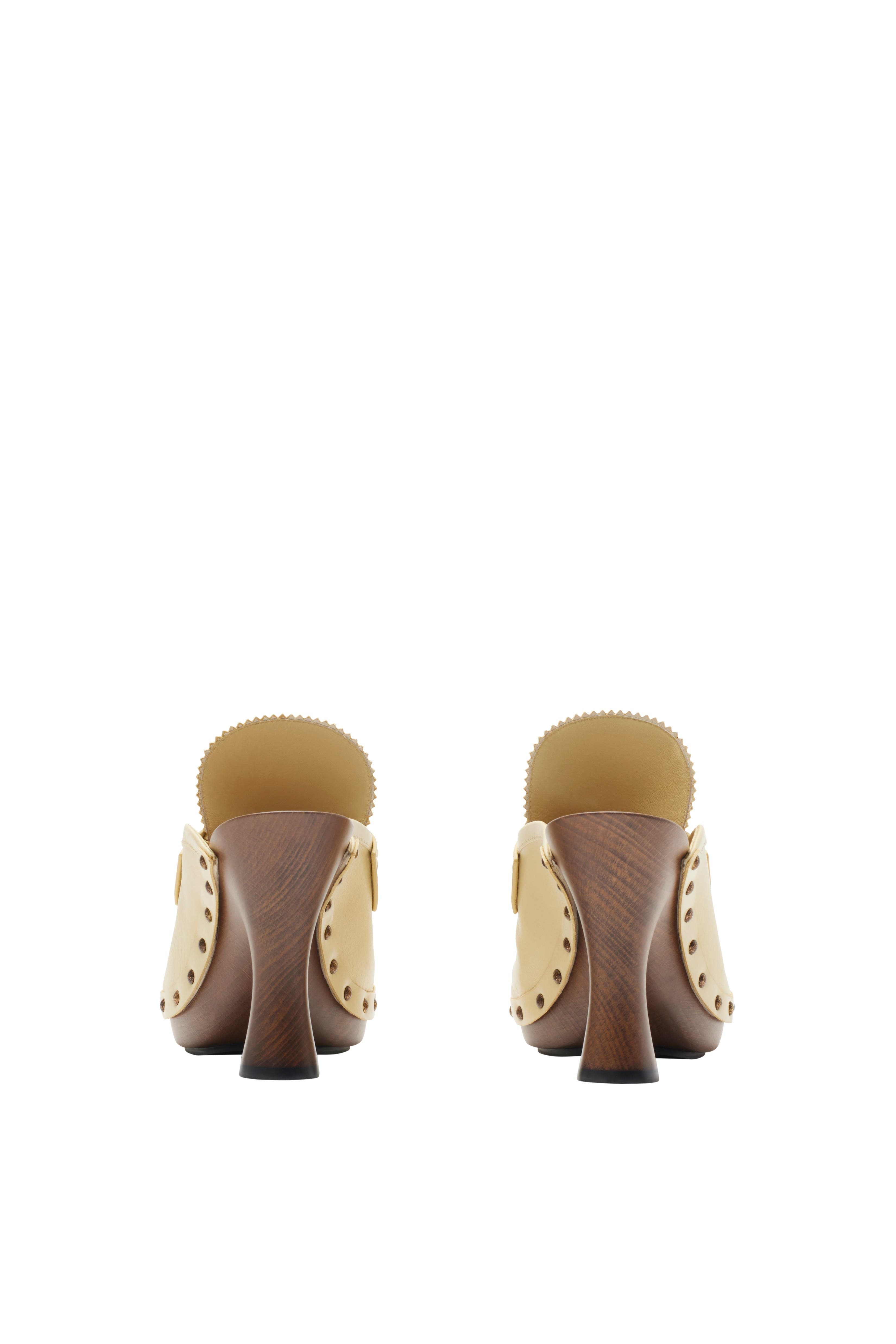 burberry Leather Potter Clogs in Bake at Nordstrom - 4