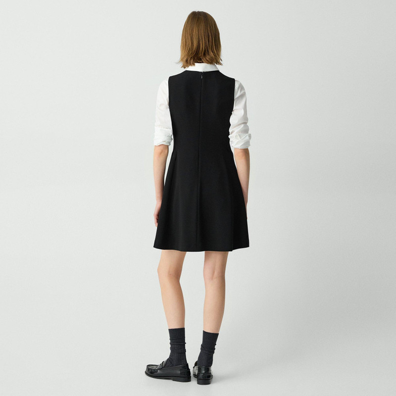 Theory Fit-and-Flare Dress in Admiral Crepe outlook
