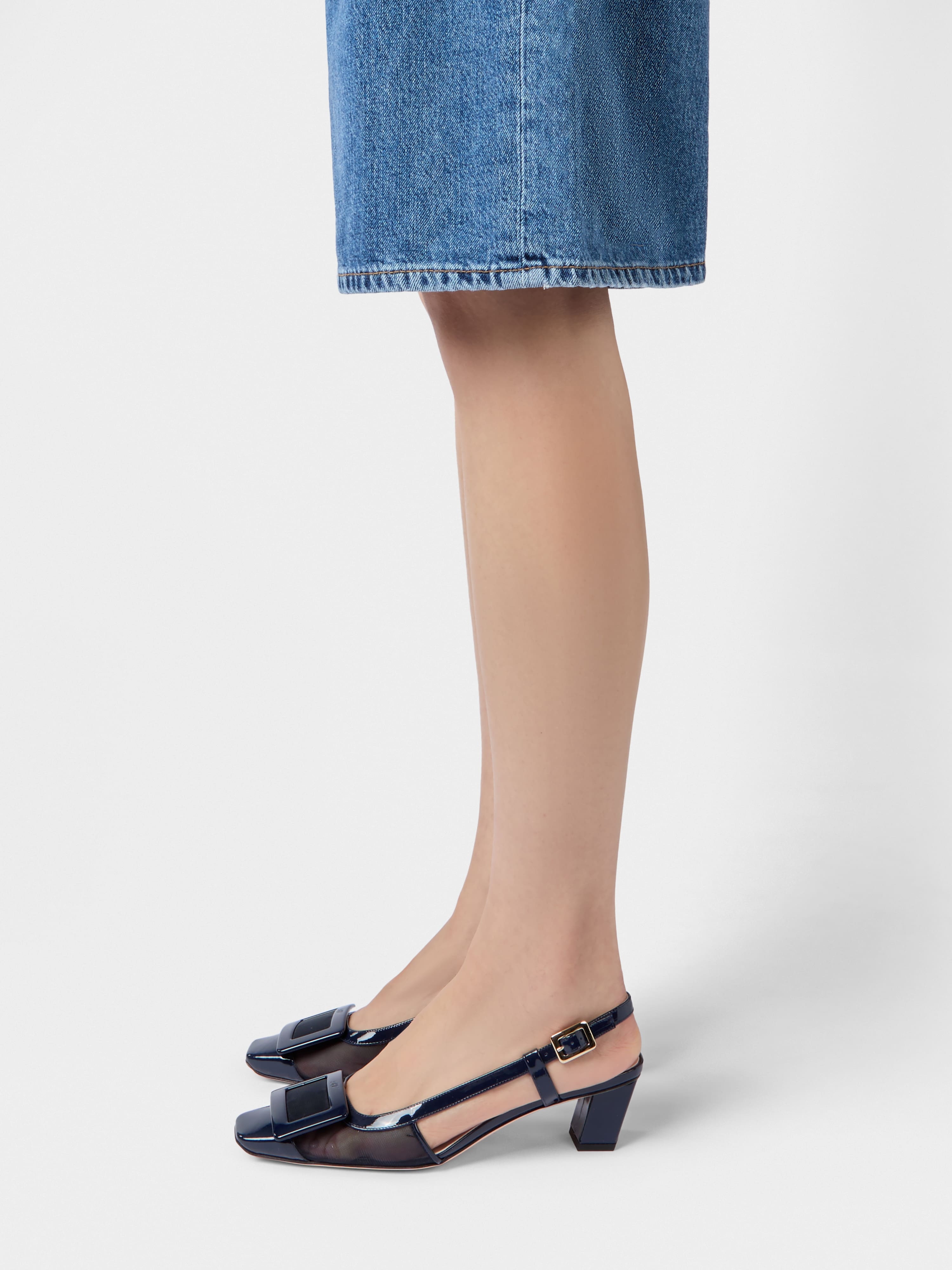 Belle Vivier Slingback Pumps in patent leather - 8