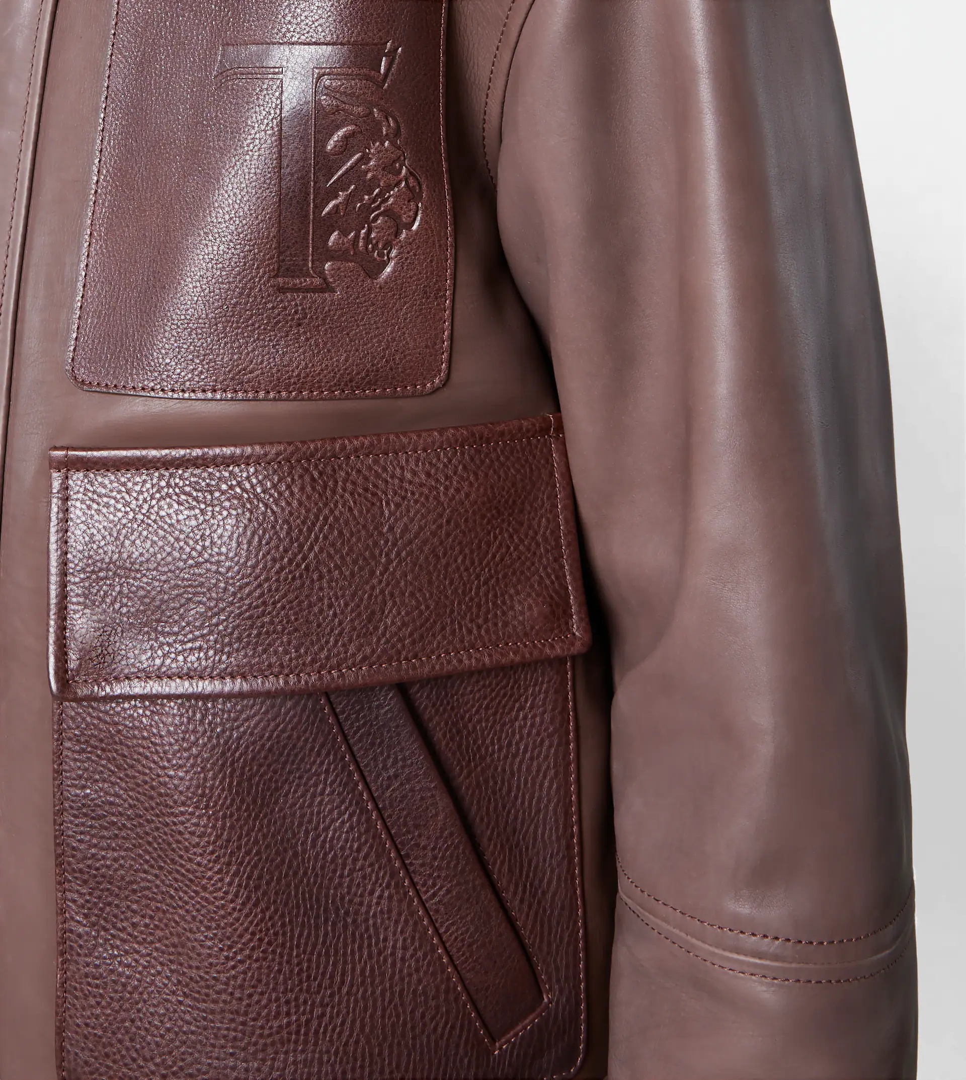 LEATHER JACKET - BROWN - 5