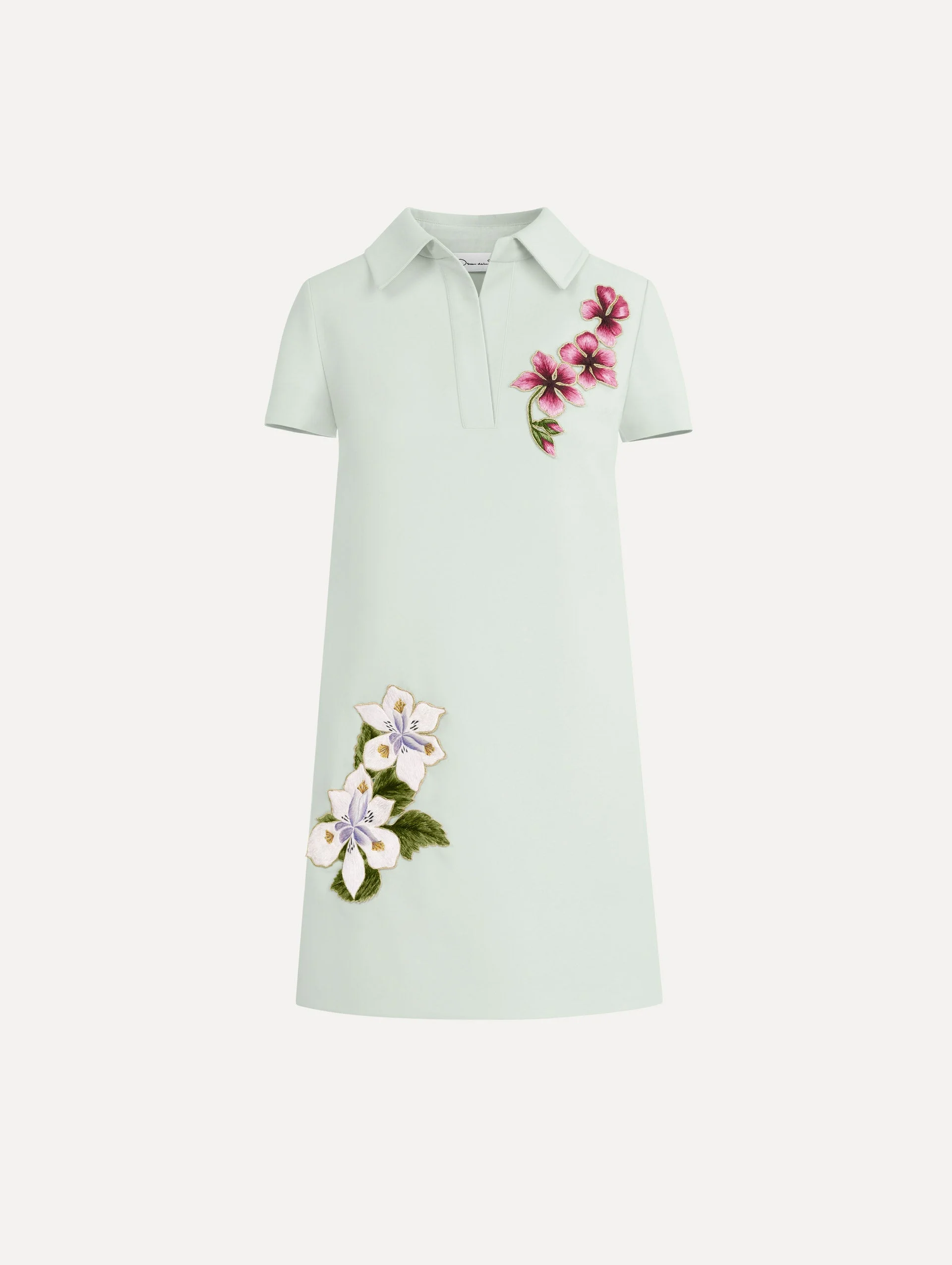 DOMINICAN MIXED-FLORAL THREADWORK SHIFT DRESS - 1