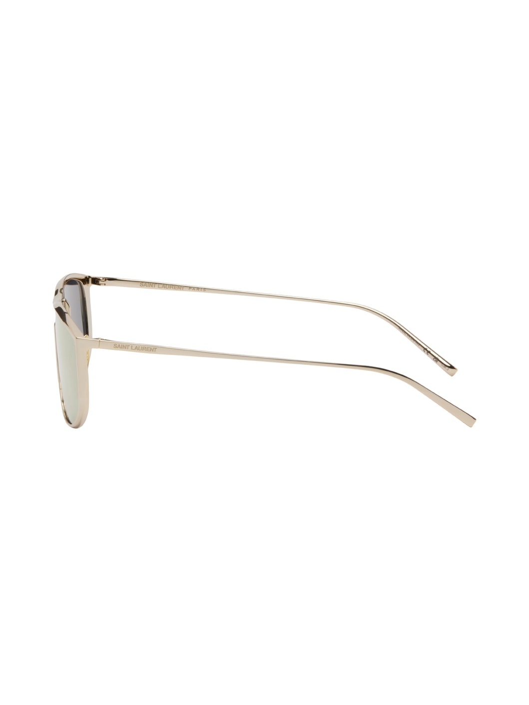 SL 605 Rectangular Sunglasses in Gold - Saint Laurent