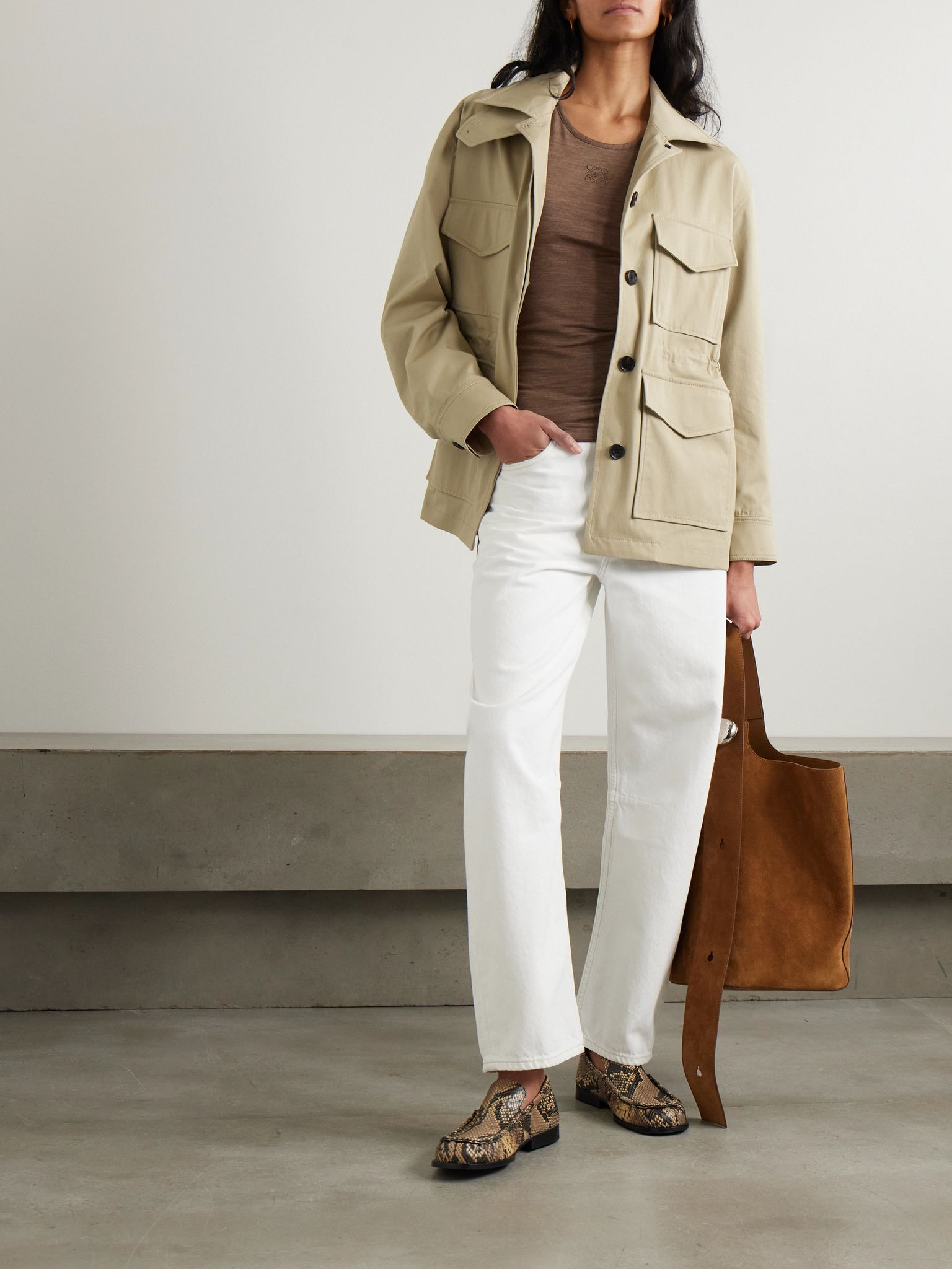 Paretti cotton-blend twill jacket Beige - 2