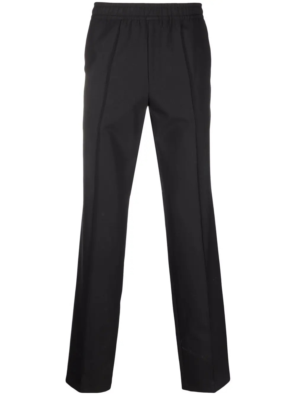 straight leg virgin wool trousers - 1