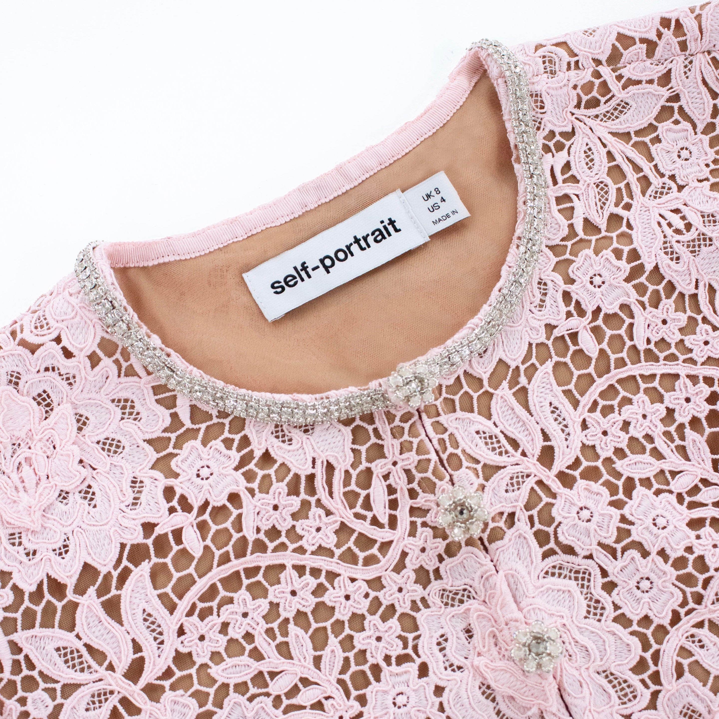 Pink Flower Lace Jacket - 5