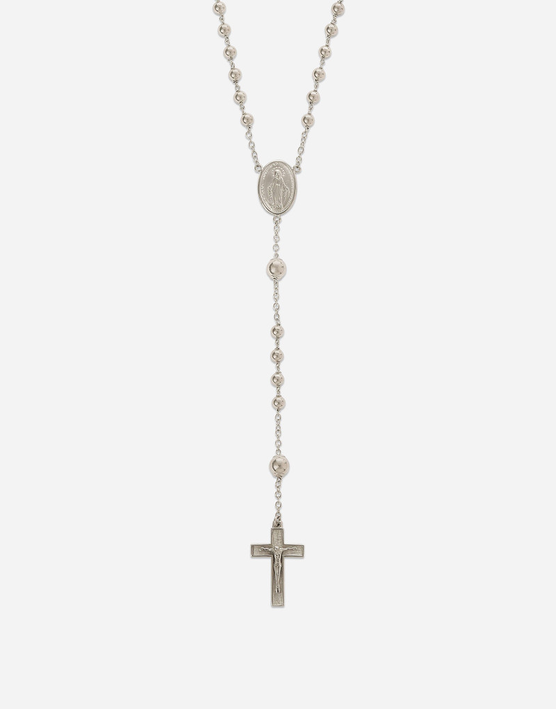Dolce & Gabbana Tradition white gold rosary necklace outlook