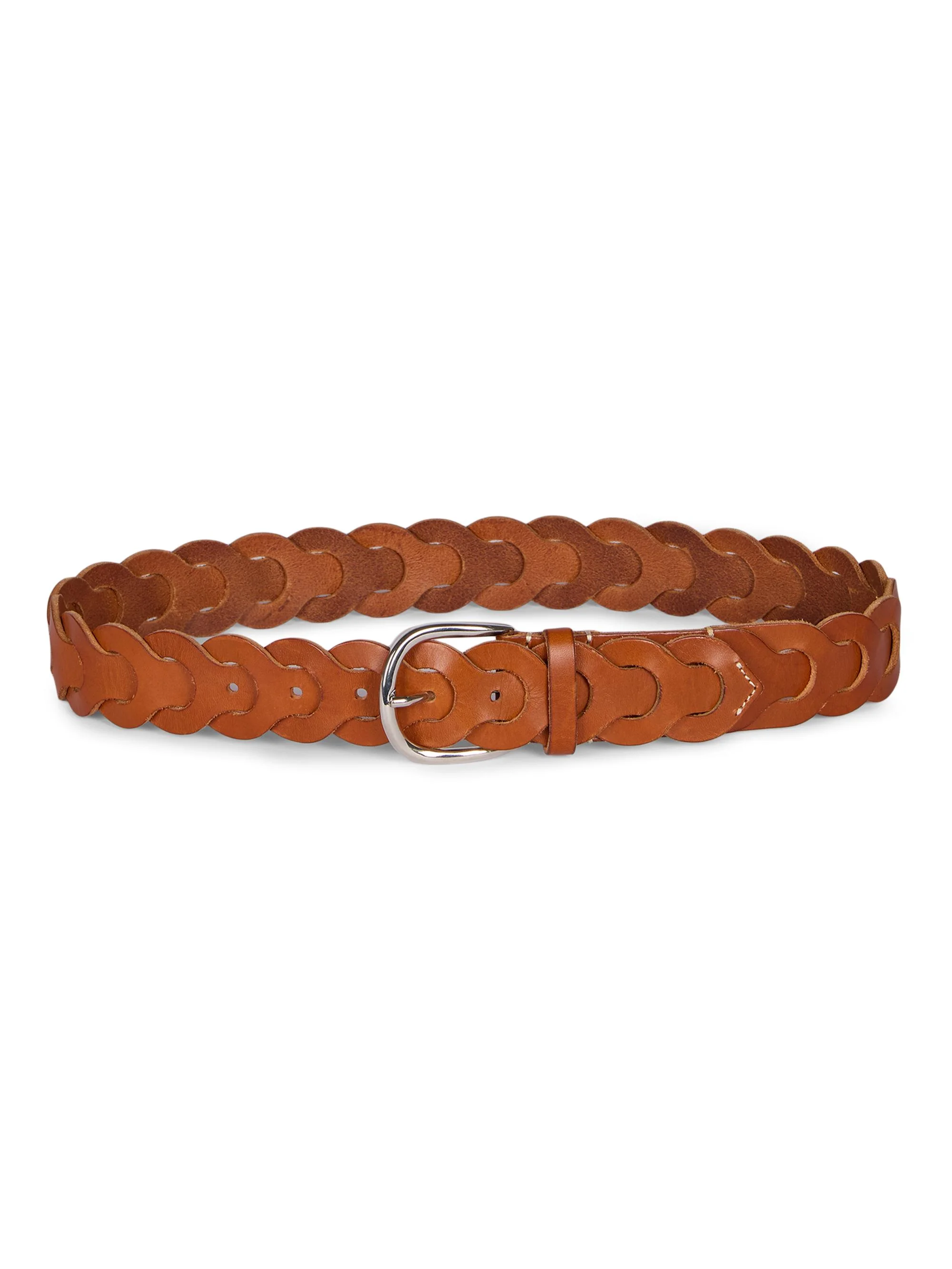 Women's Edena Braided Leather Belt - Natural - 1