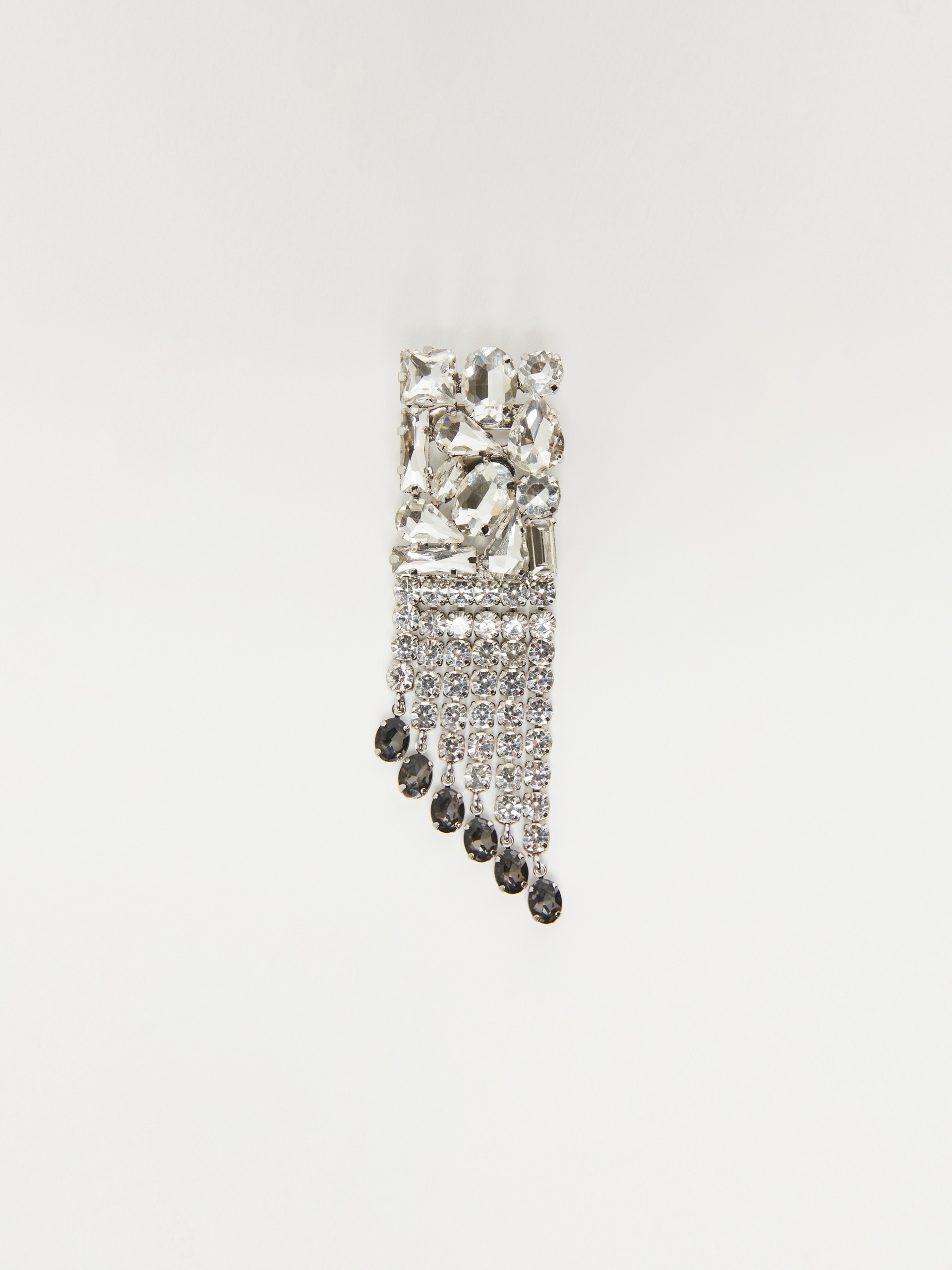 GAMBERO Metal and rhinestone brooch - 1