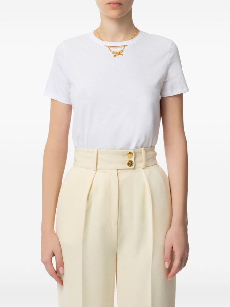 ELISABETTA FRANCHI necklace-detail T-shirt outlook