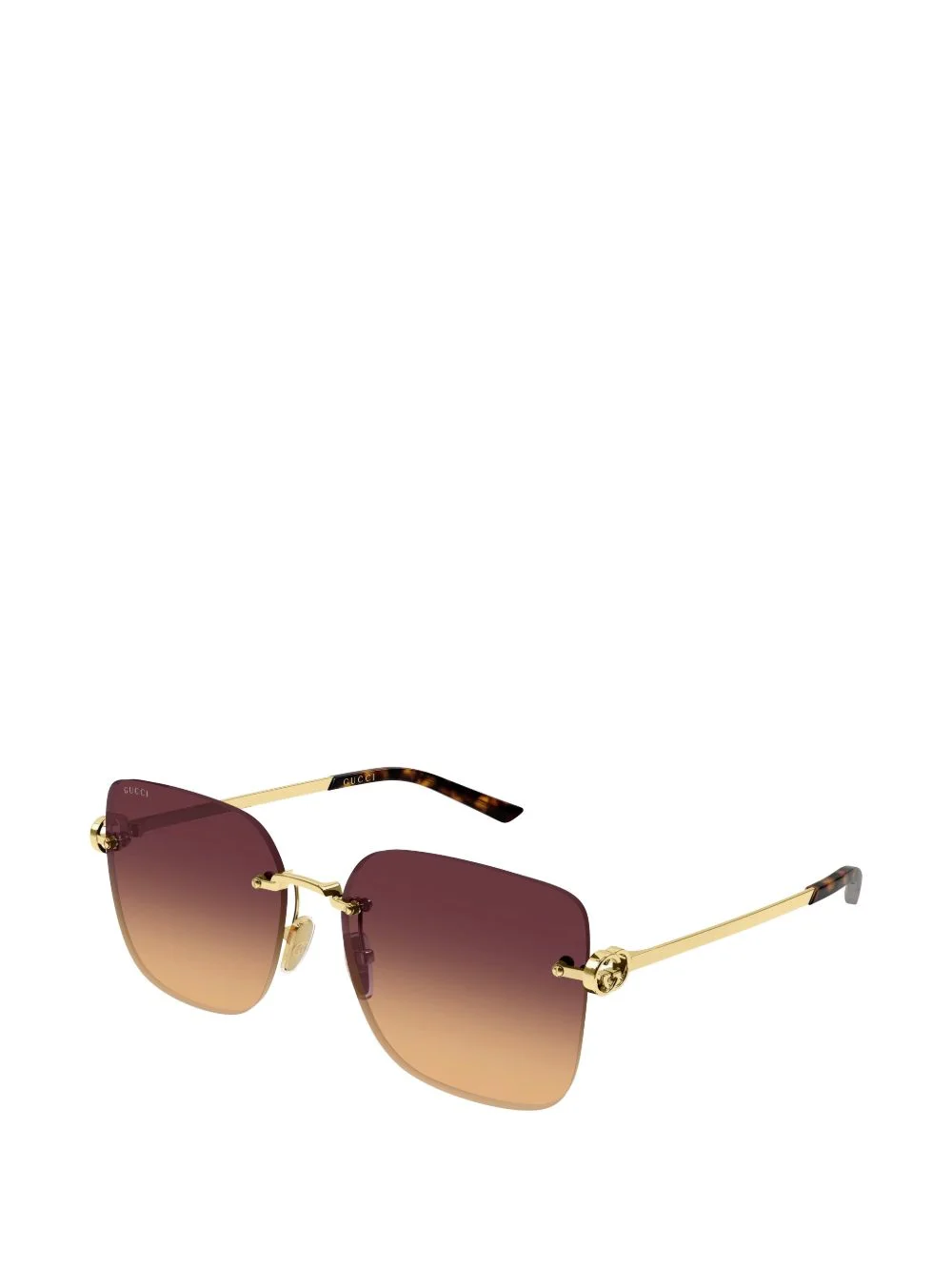 logo-detail square-frame sunglasses - 1