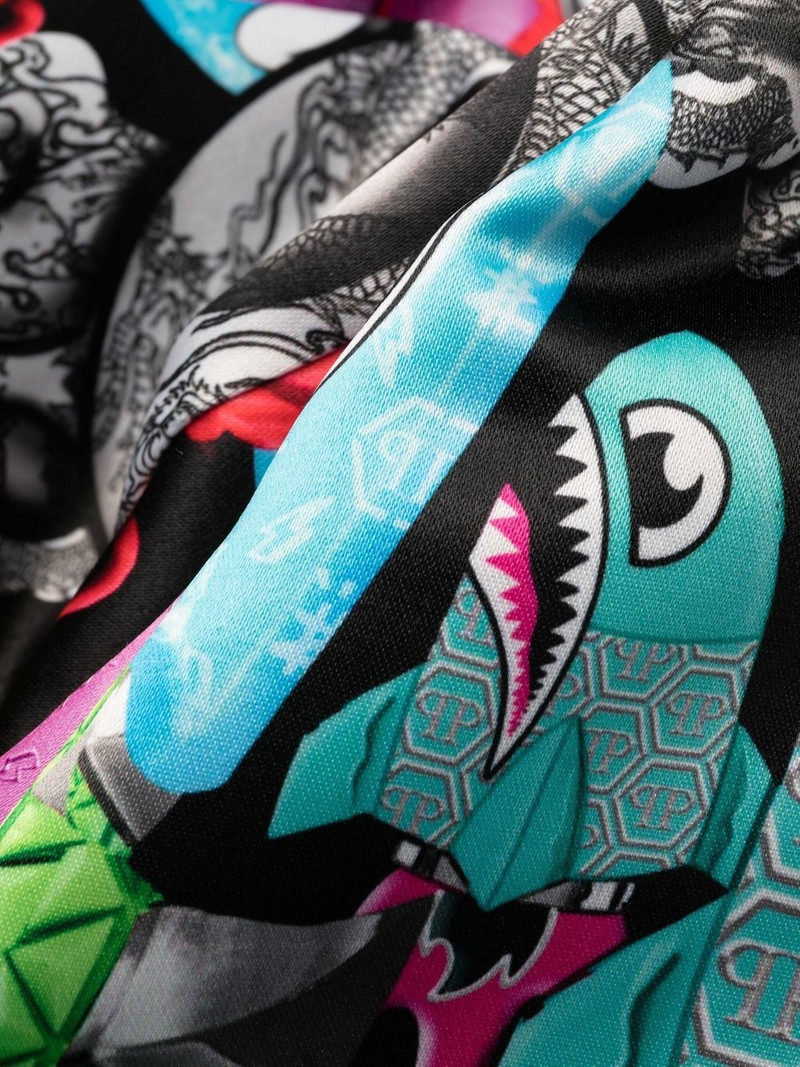 graphic-print long-sleeve dress 7