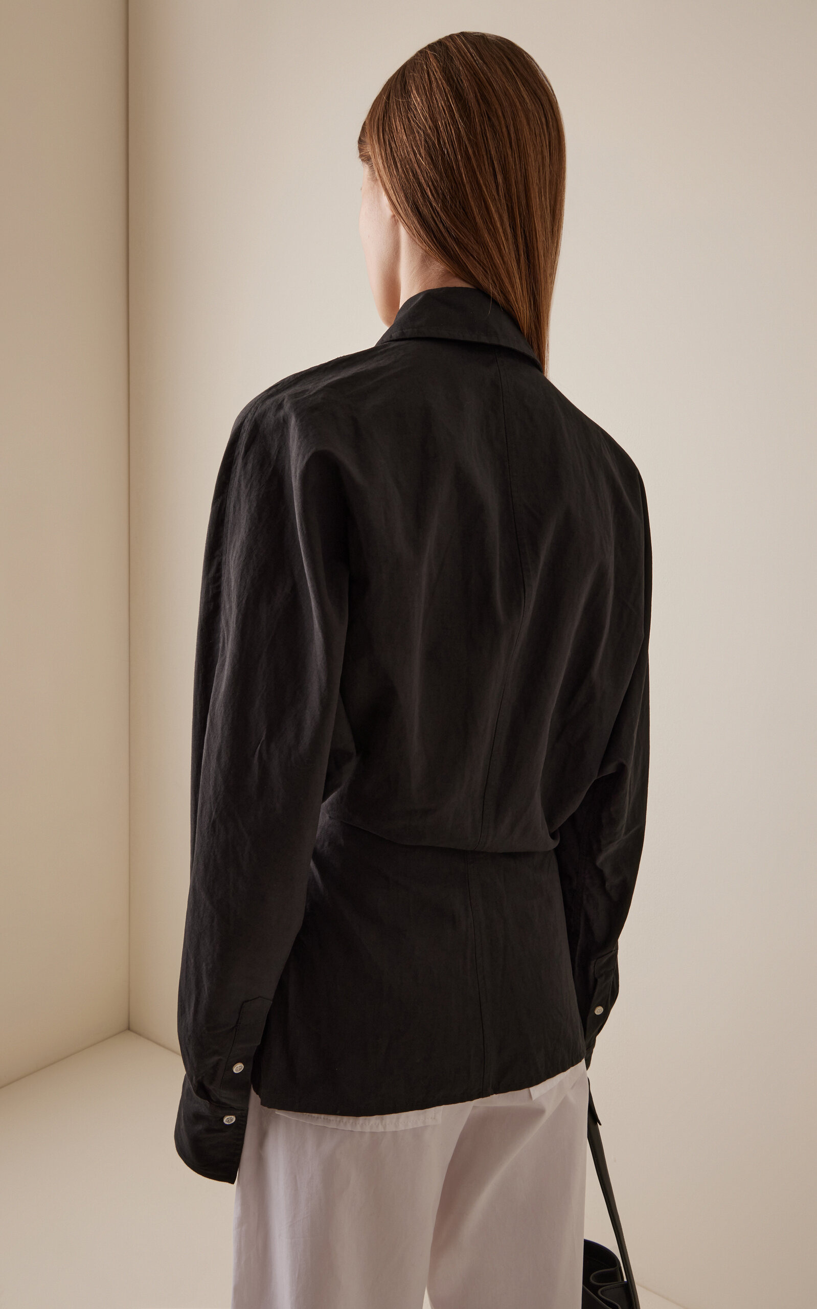 Wrap-Effect Blouse black - 4