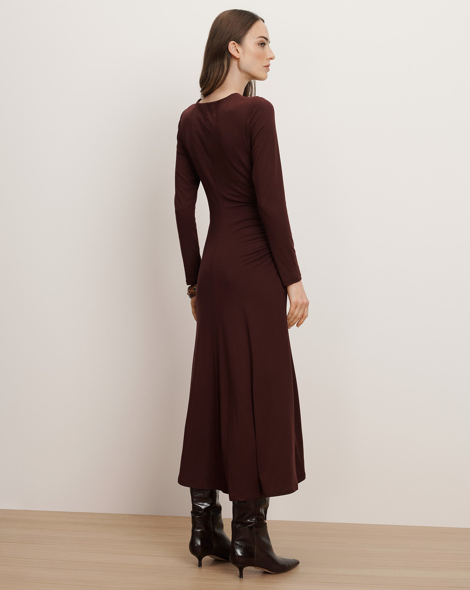 THEODORA RUCHED MIDI DRESS - 1