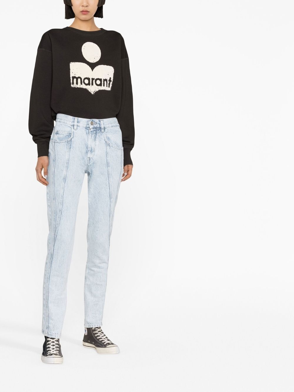 mid-rise straight-leg jeans - 2