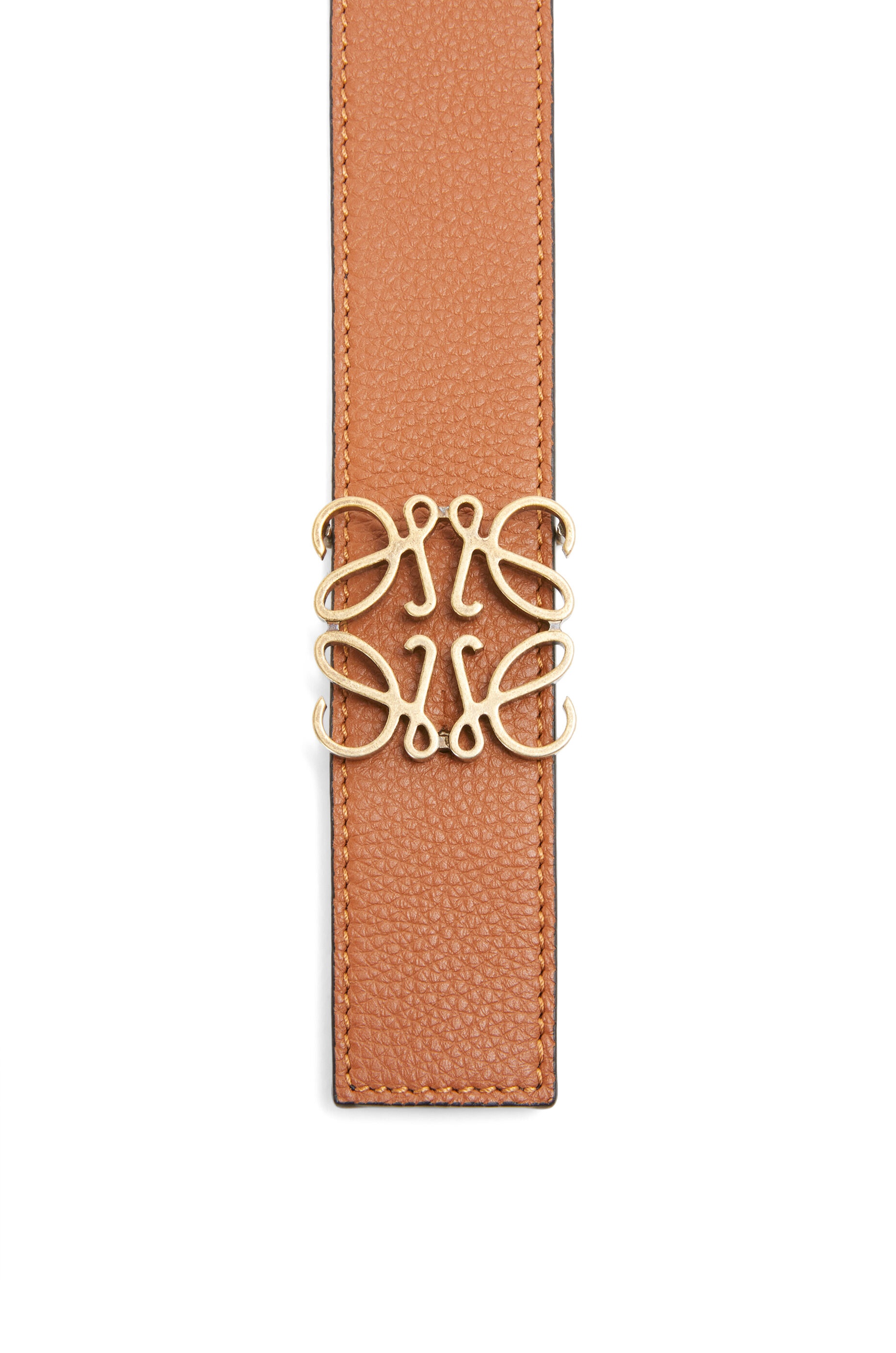 Anagram belt in soft grained calfskin and smooth calfskin - 3