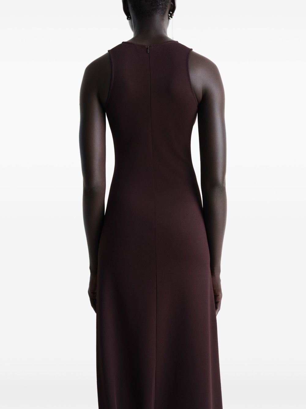 twisted-hem midi dress - 5