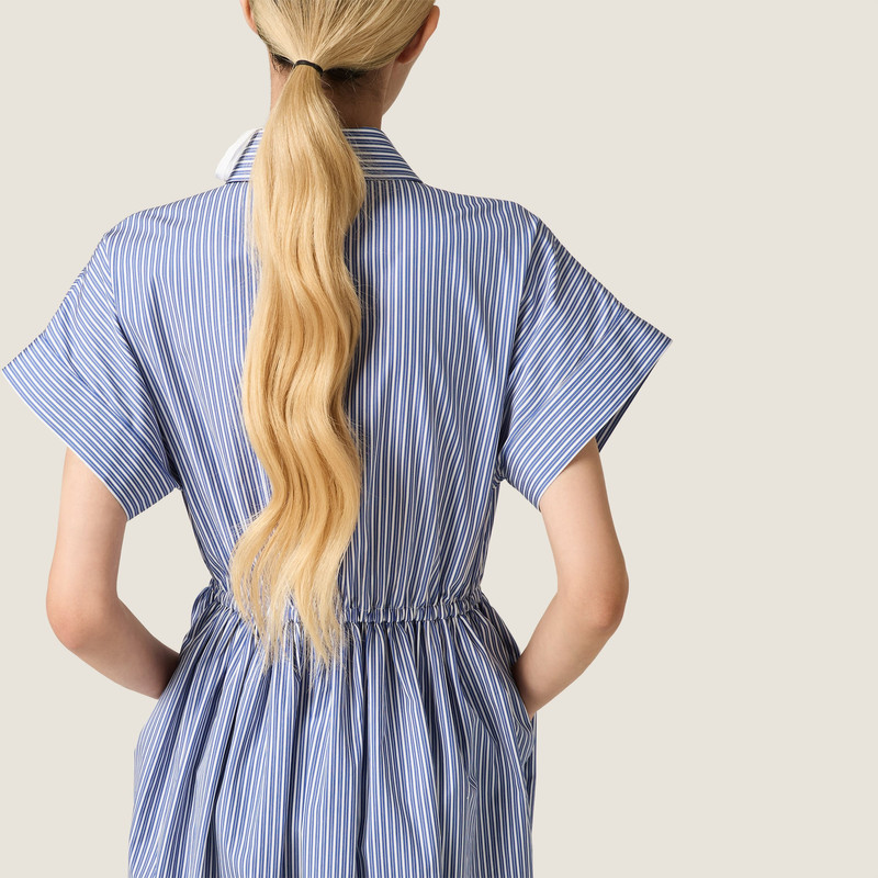 Vertical stripe poplin midi-dress 6