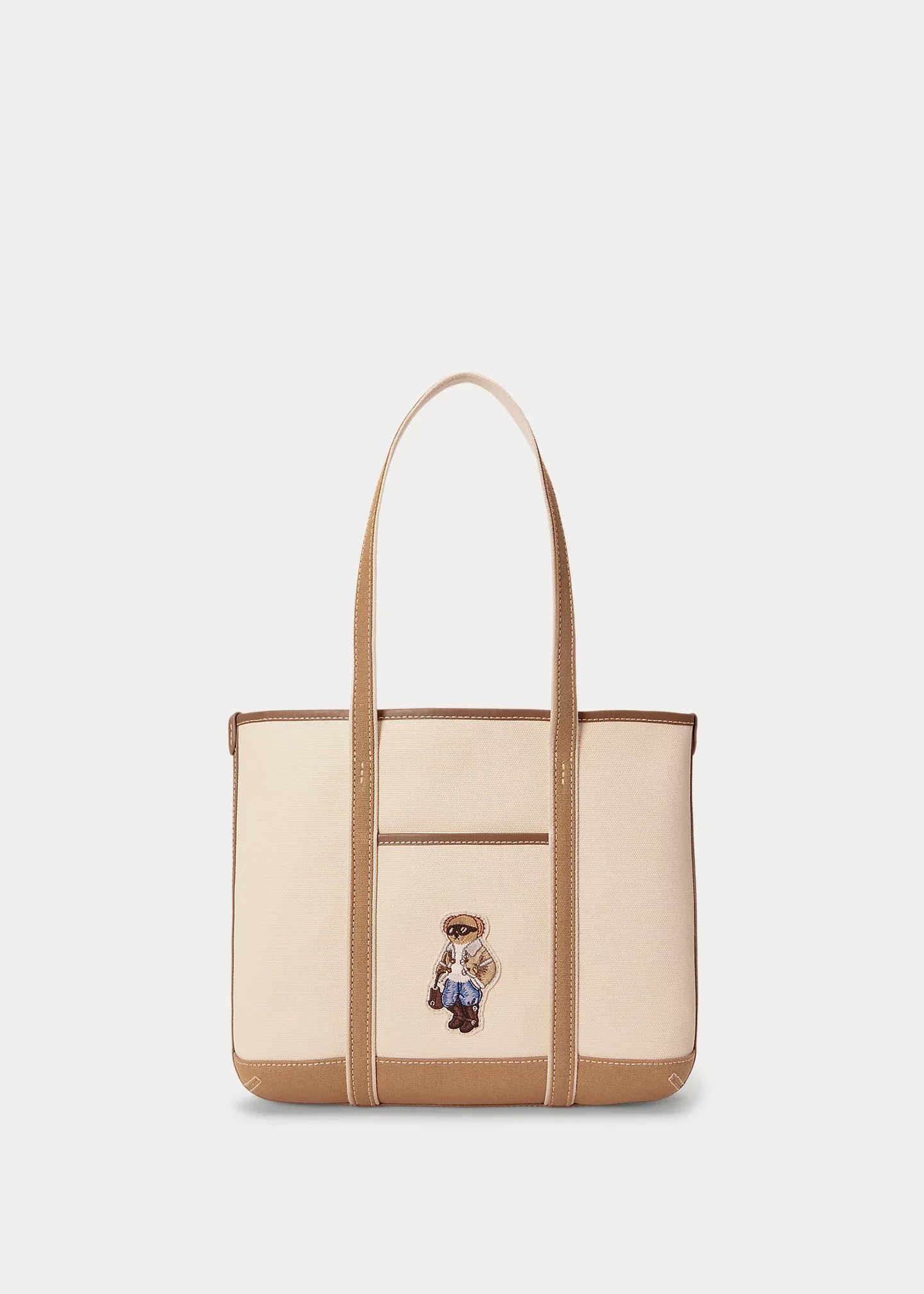 Polo Bear Canvas Small Shopper Tote - 1