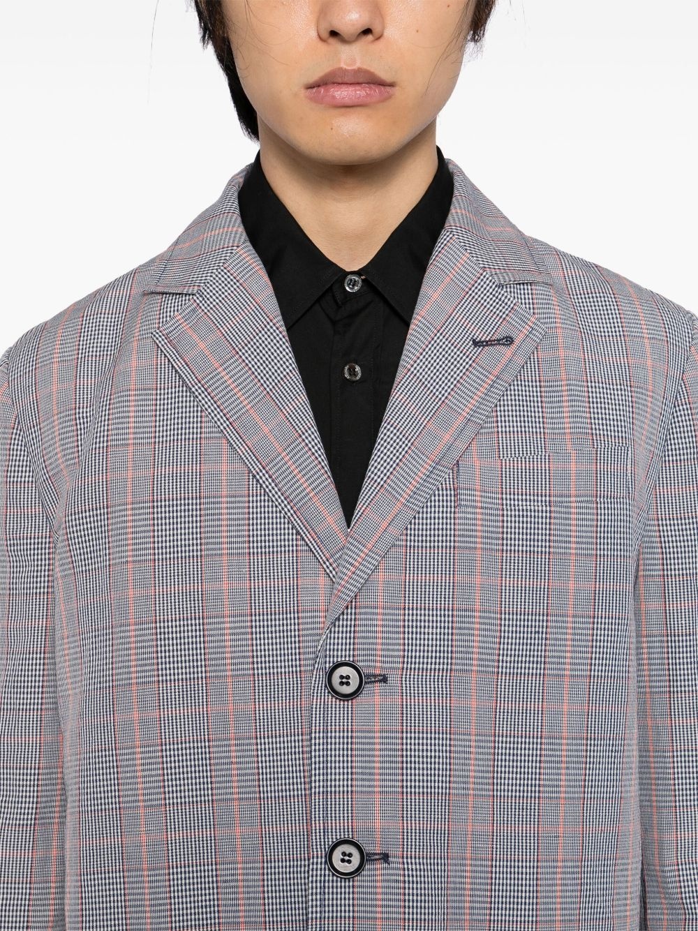 Glen-plaid blazer - 5