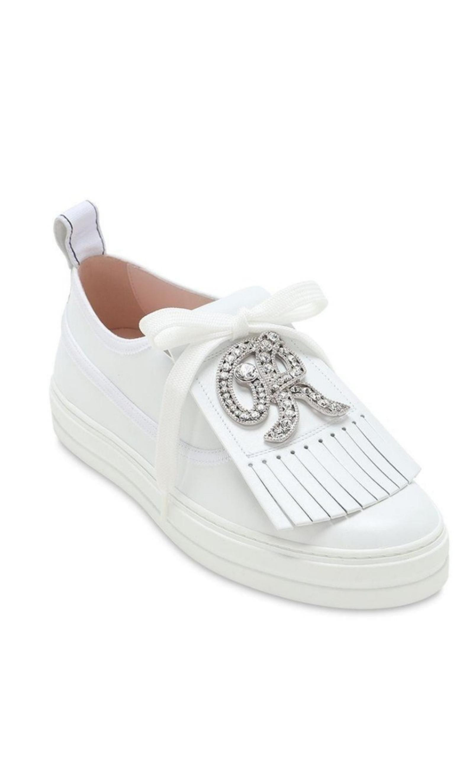 Call Me Vivier Leather Jewel Sneakers - 4