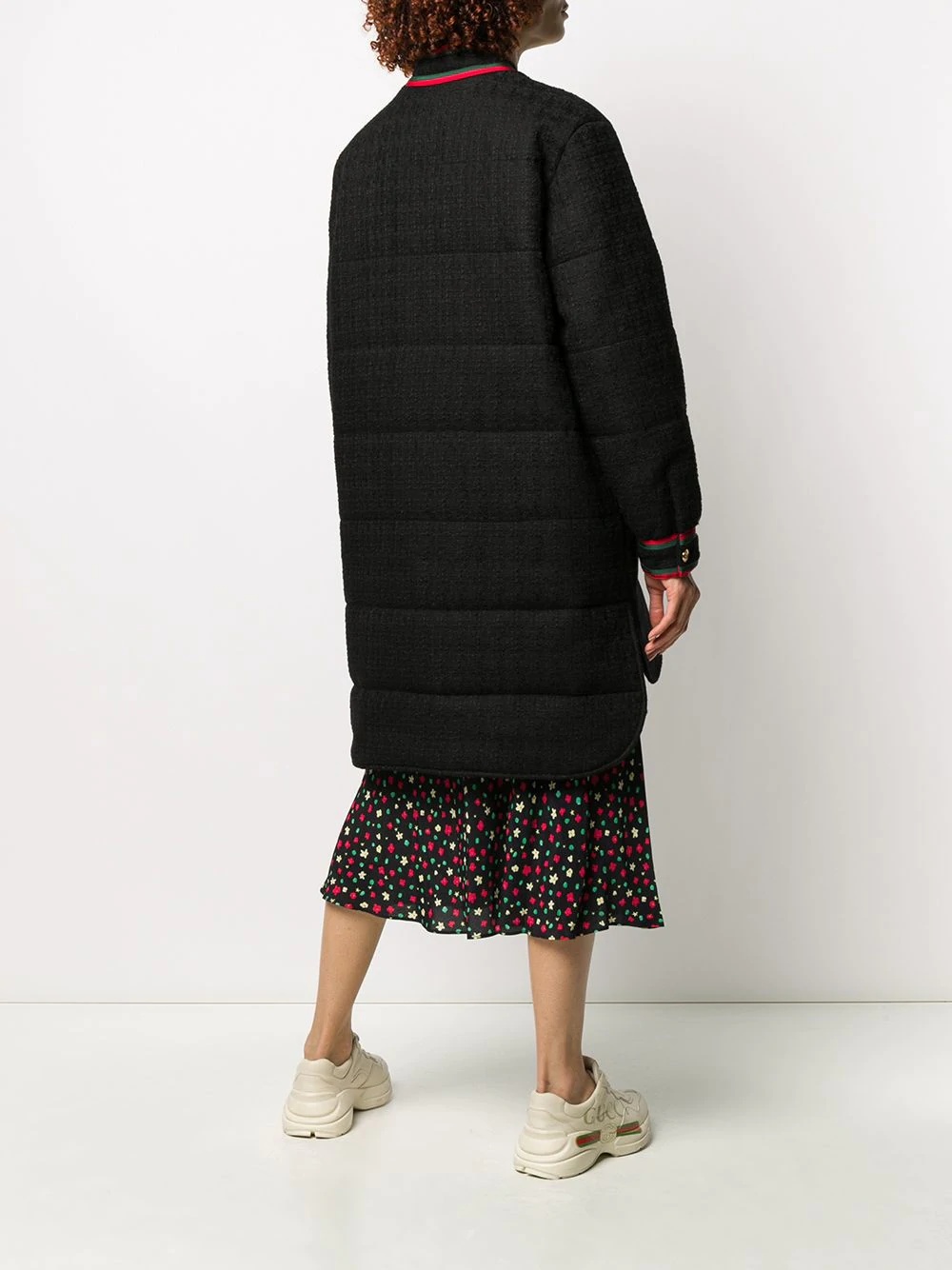 padded tweed coat - 4