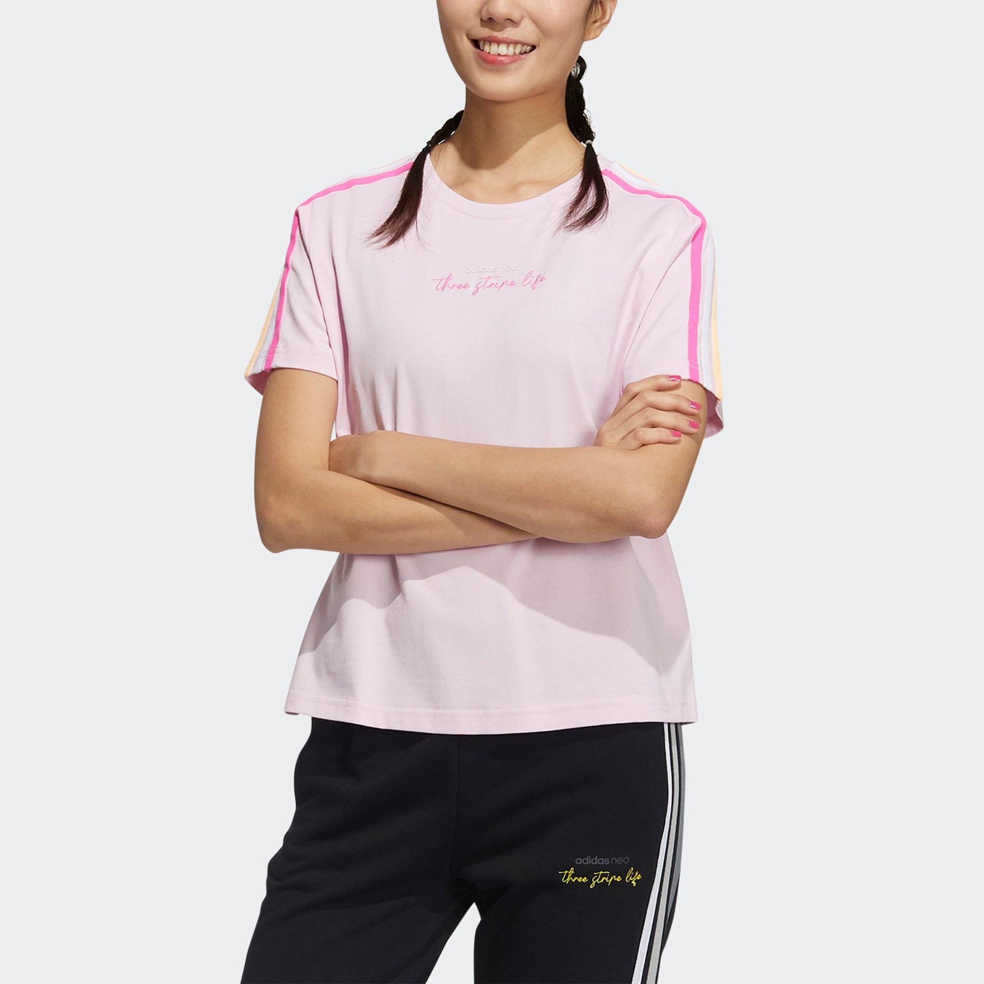 (WMNS) adidas neo Sport T-shirt 'Pink' GP5530 - 2