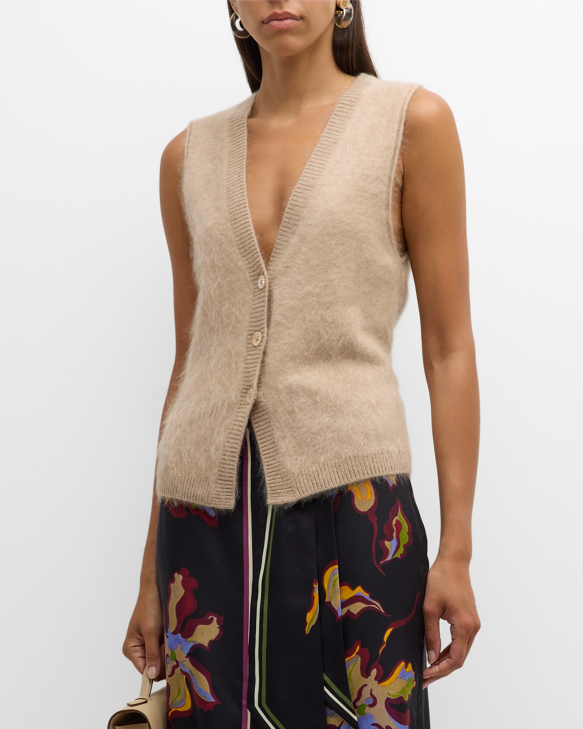 Fluffy Luxury Sleeveless Cashmere Top - 2