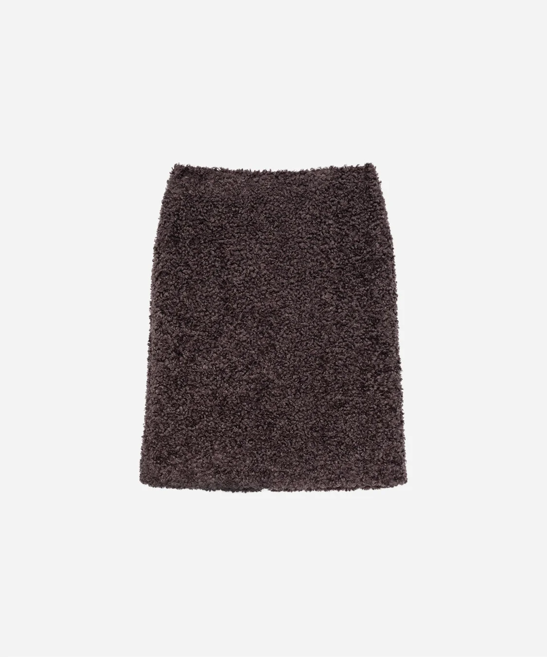 Faux shearling midi skirt - 1