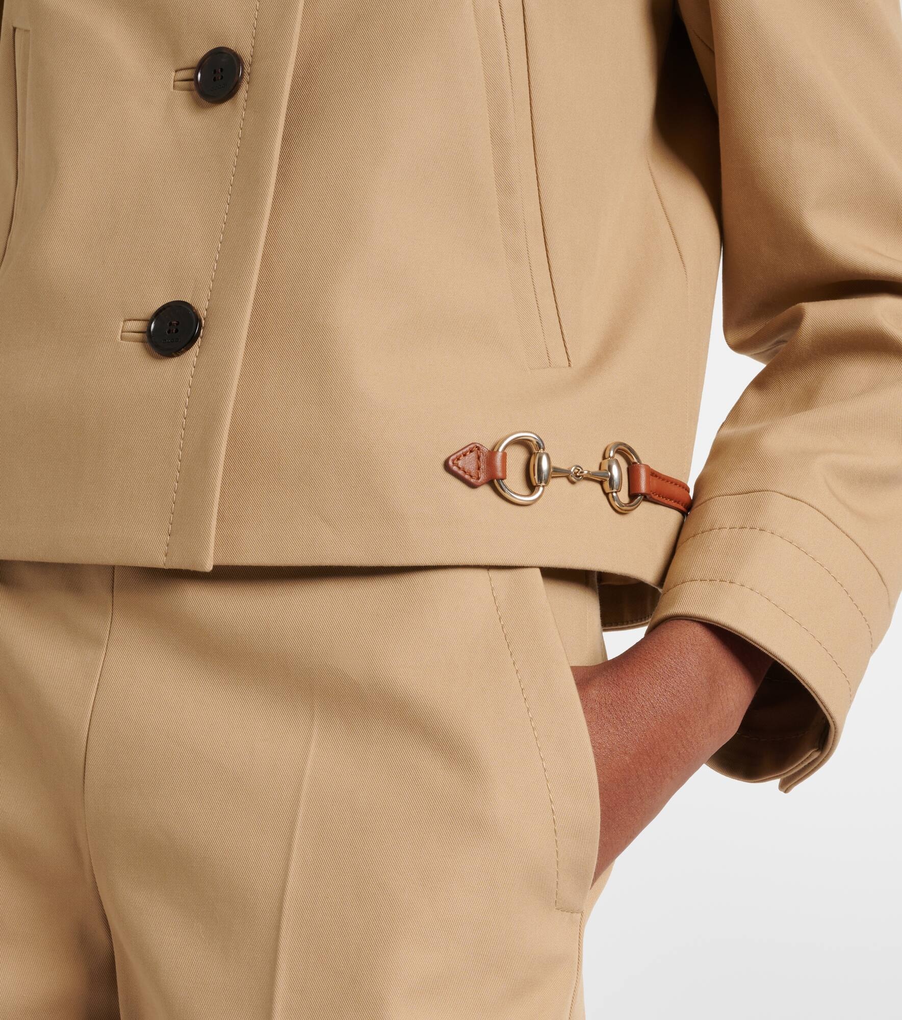 Horsebit cotton drill jacket - 5