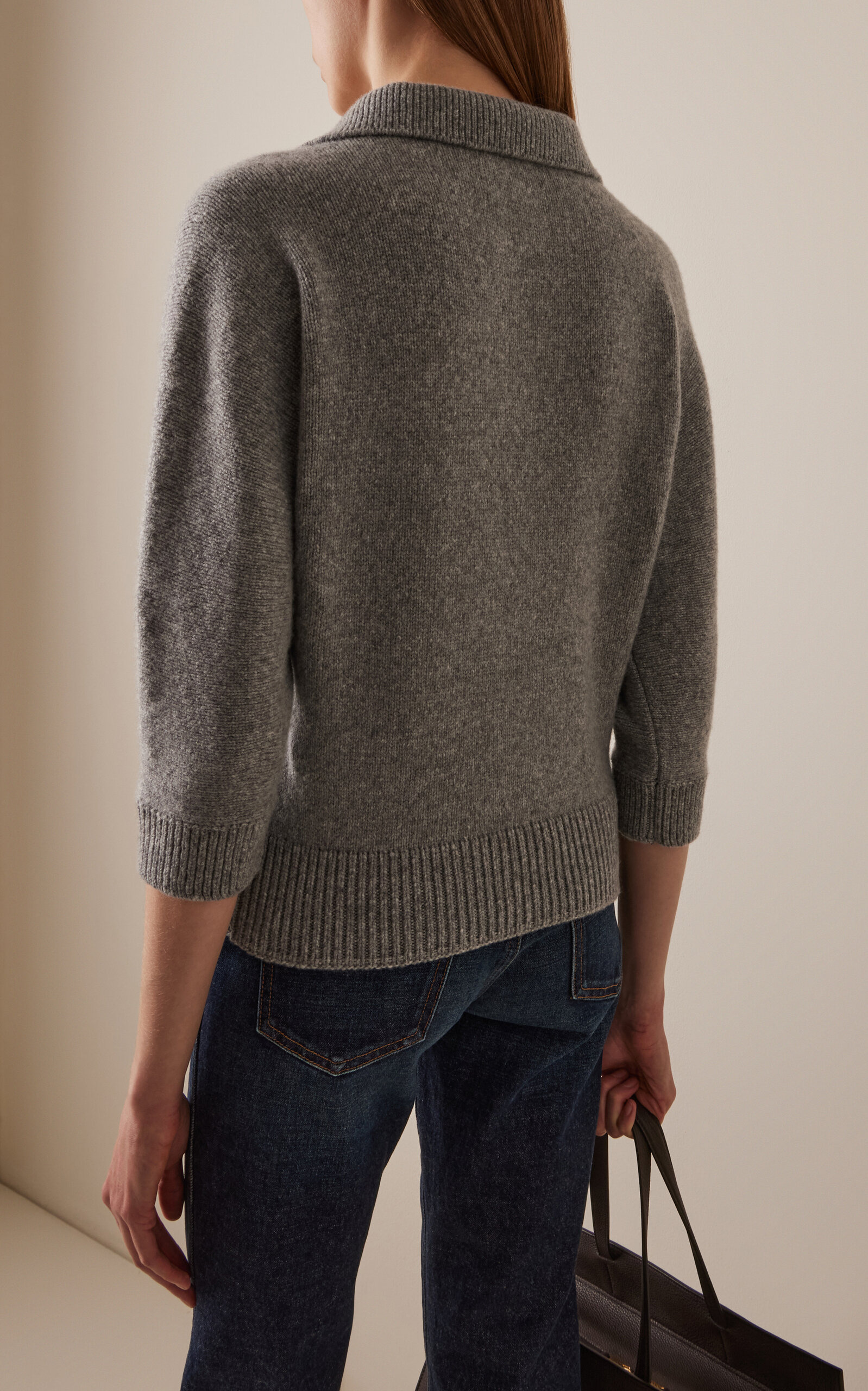 Herve Knit Cashmere Sweater grey - 4