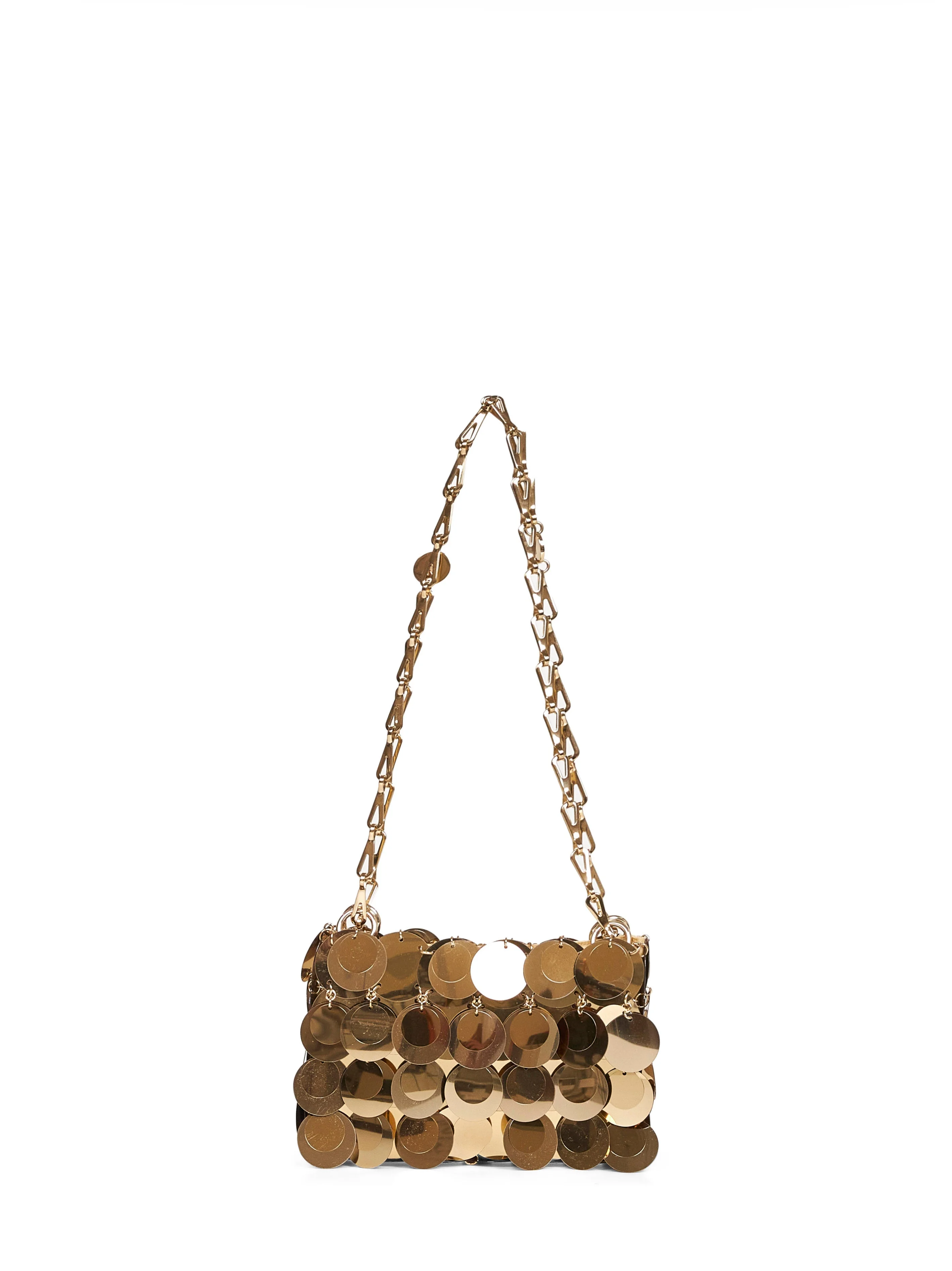 Gold Gold Sparkle Discs Nano shoulder bag - 1