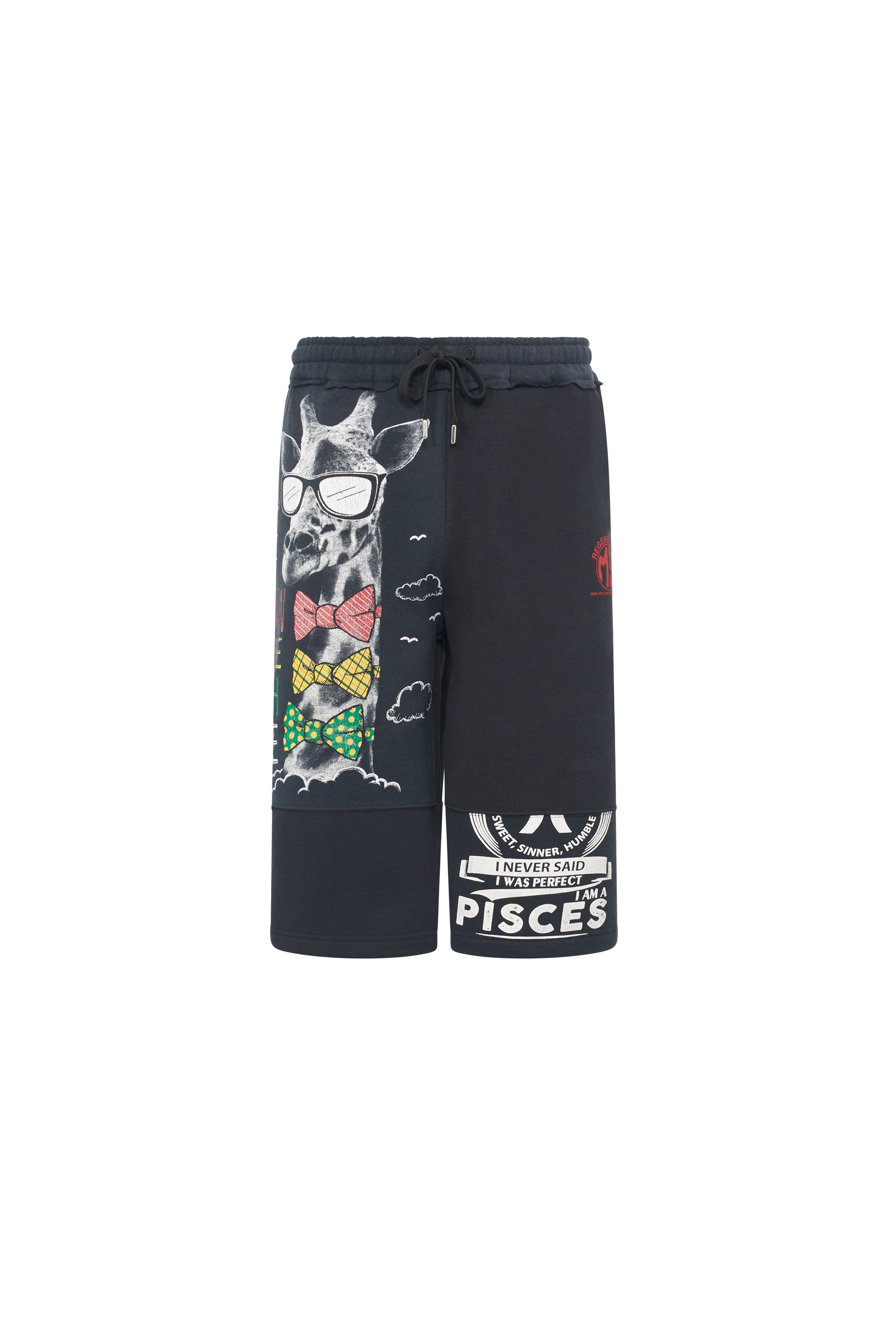 Regenerated Graphic Sweatshirts Drawstring Shorts - 11
