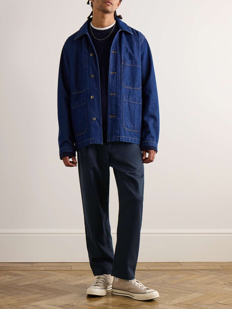 A.P.C. Renato Straight-Leg Pleated Wool-Blend Trousers outlook