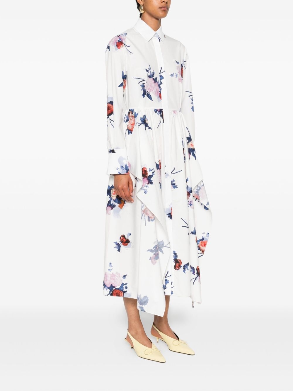 floral-print midi dress - 3