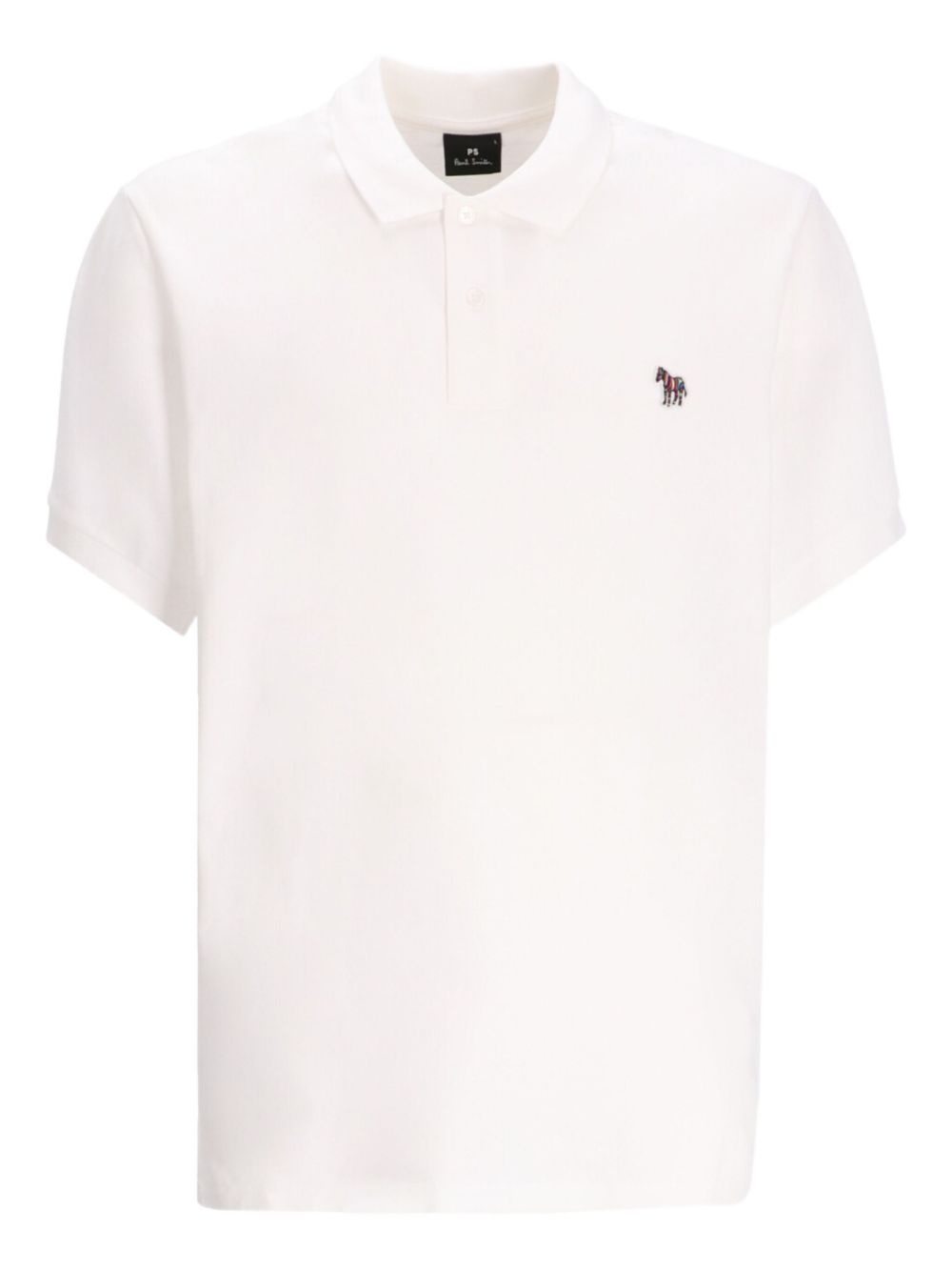 Zebra-patch polo shirt - 1
