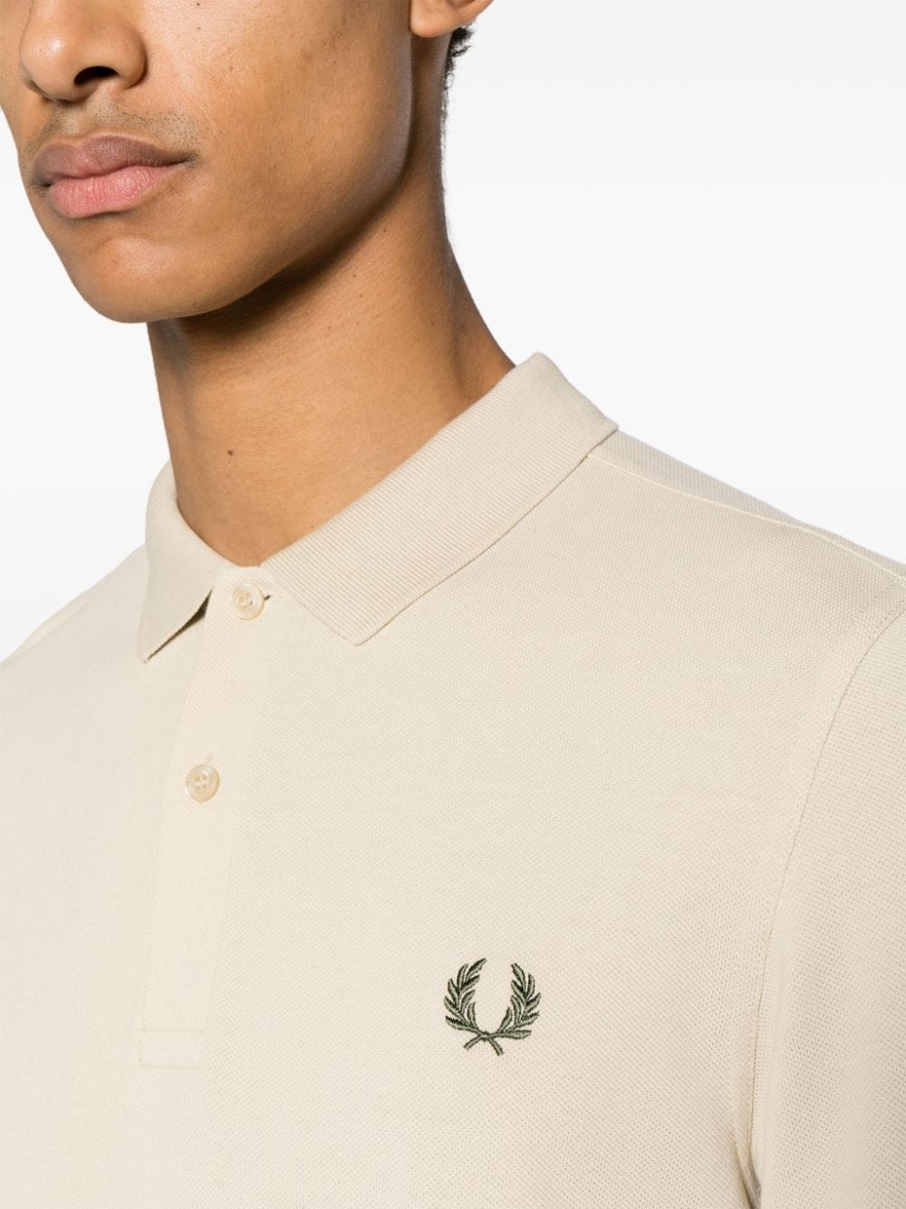 logo-embroidered cotton polo shirt - 6