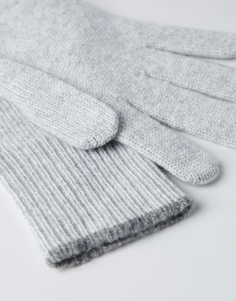 Brunello Cucinelli Cashmere knit gloves outlook