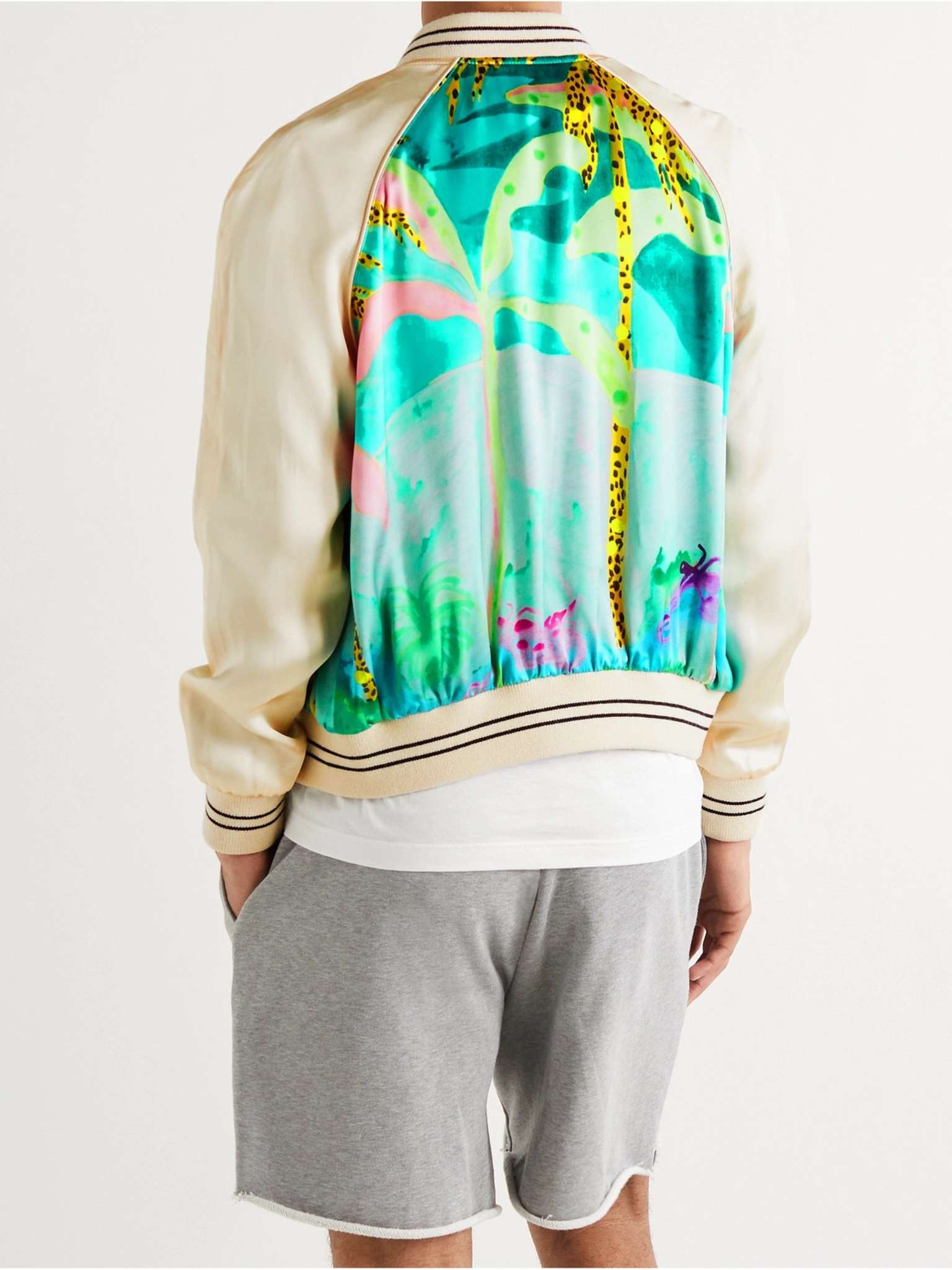 Teddy Logo-Print Satin Bomber Jacket - 4