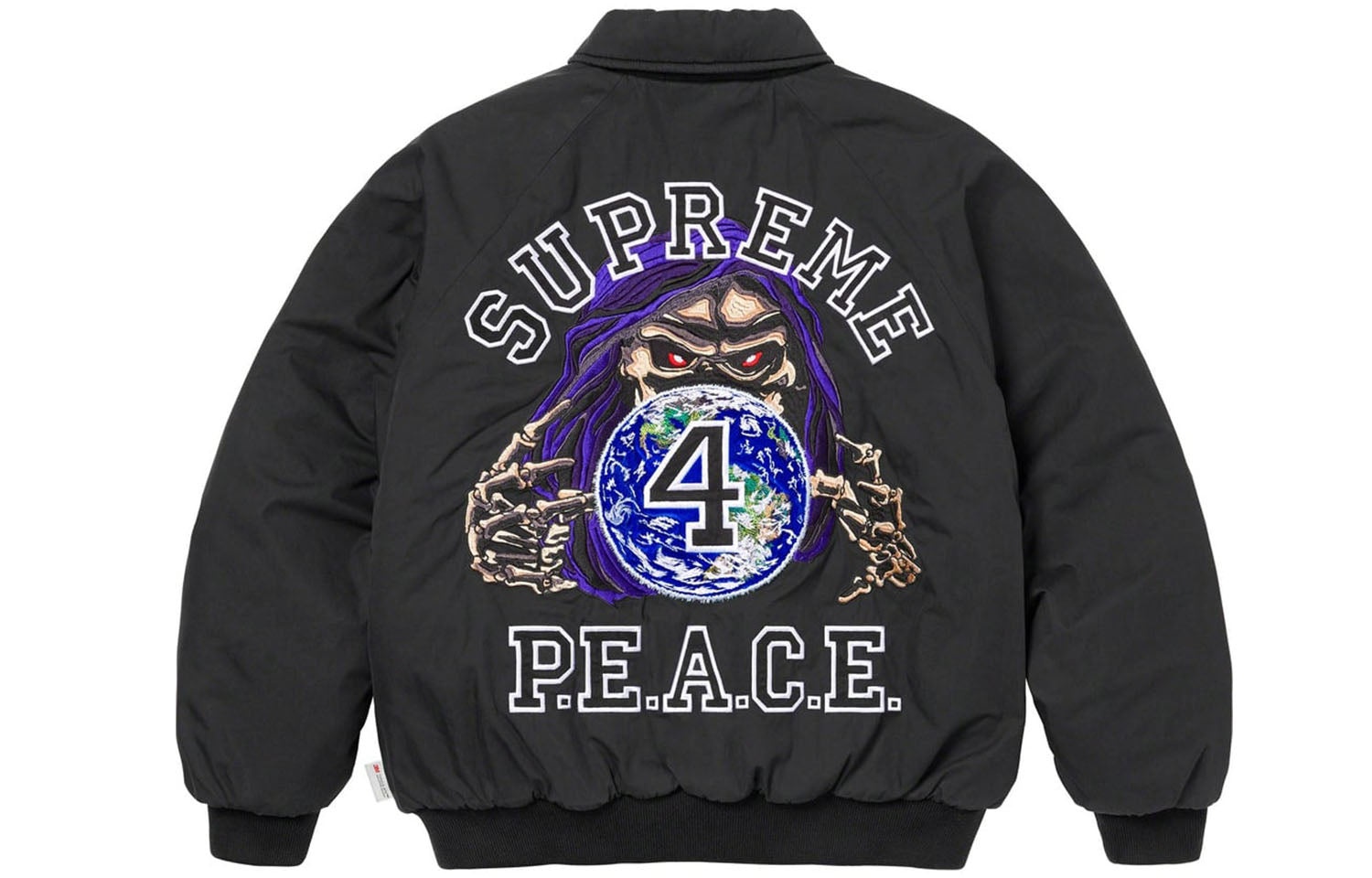 Supreme FW23 FW23 Week11 Peace Embroiderd Work Jacket 'Black' SUP-FW23-182 - 2