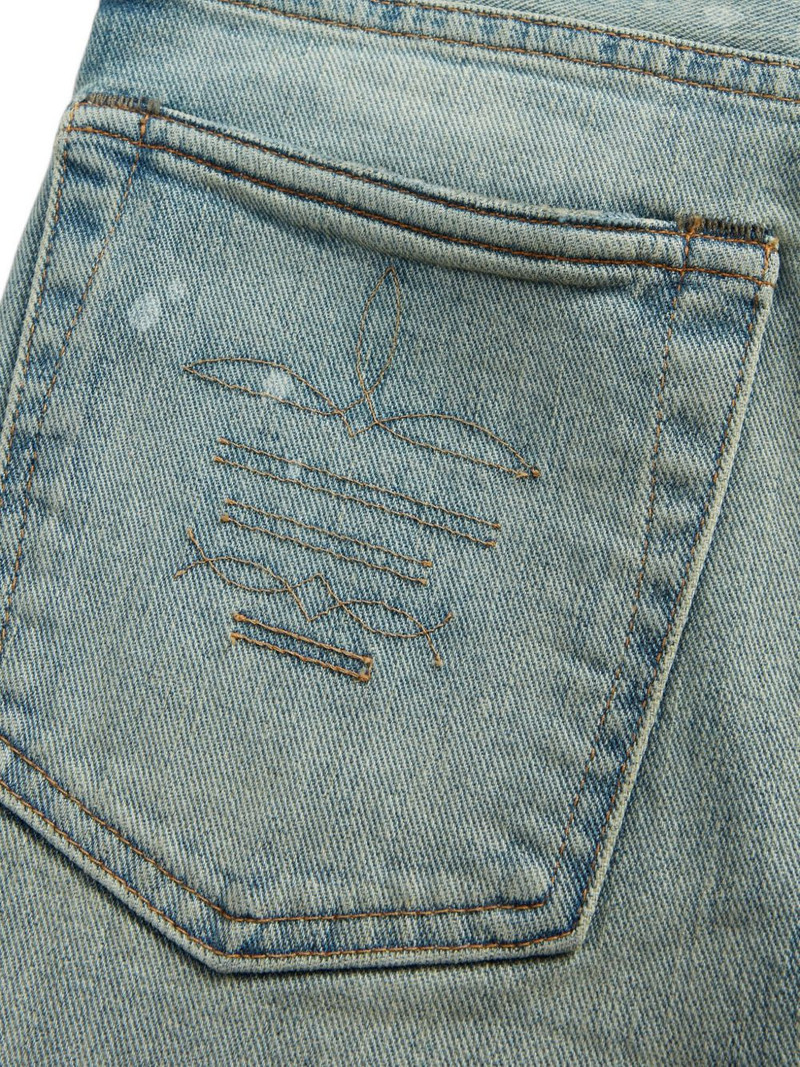 logo-embroidered jeans 4