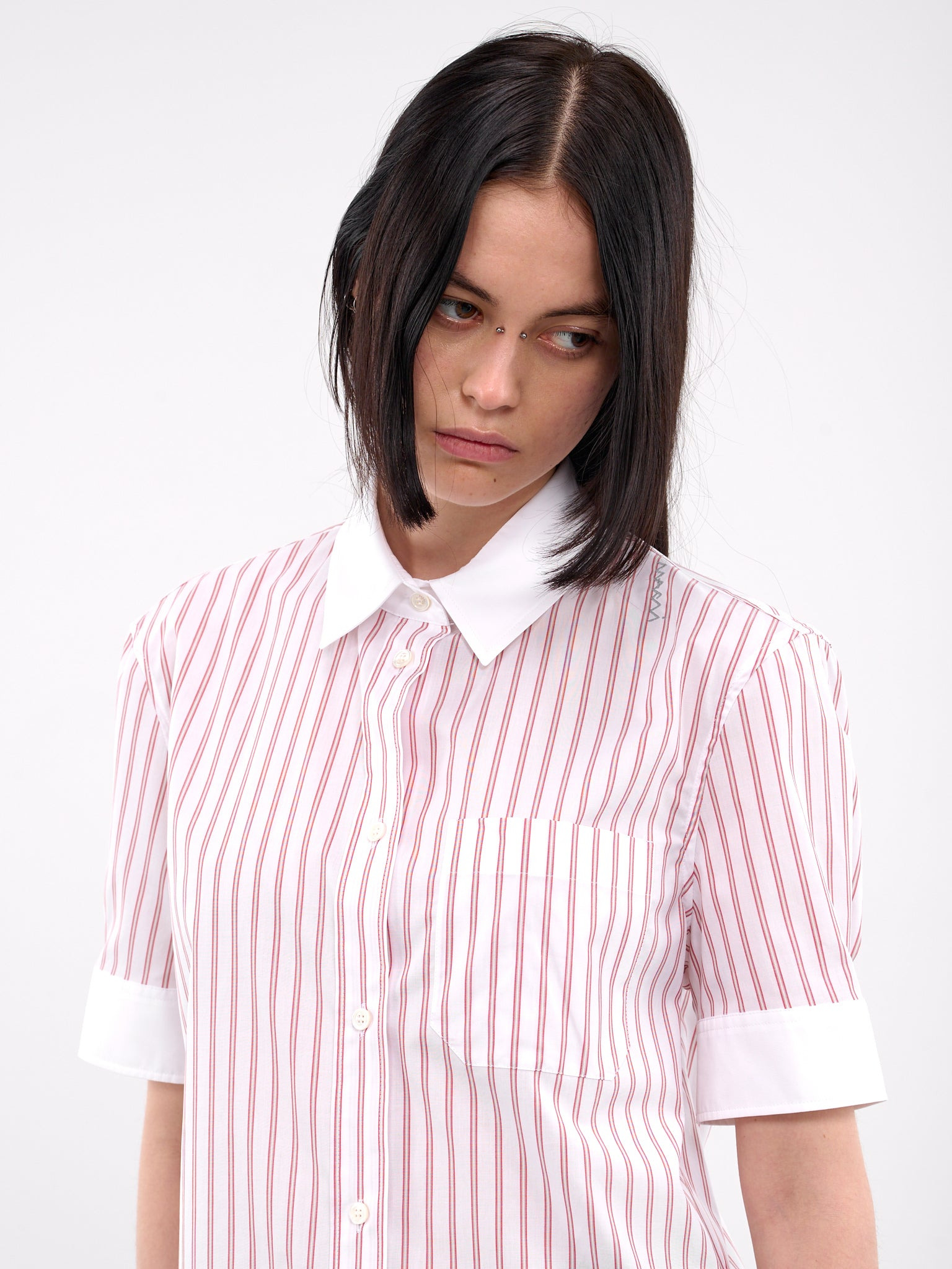 Striped Poplin Short Sleeve - 4