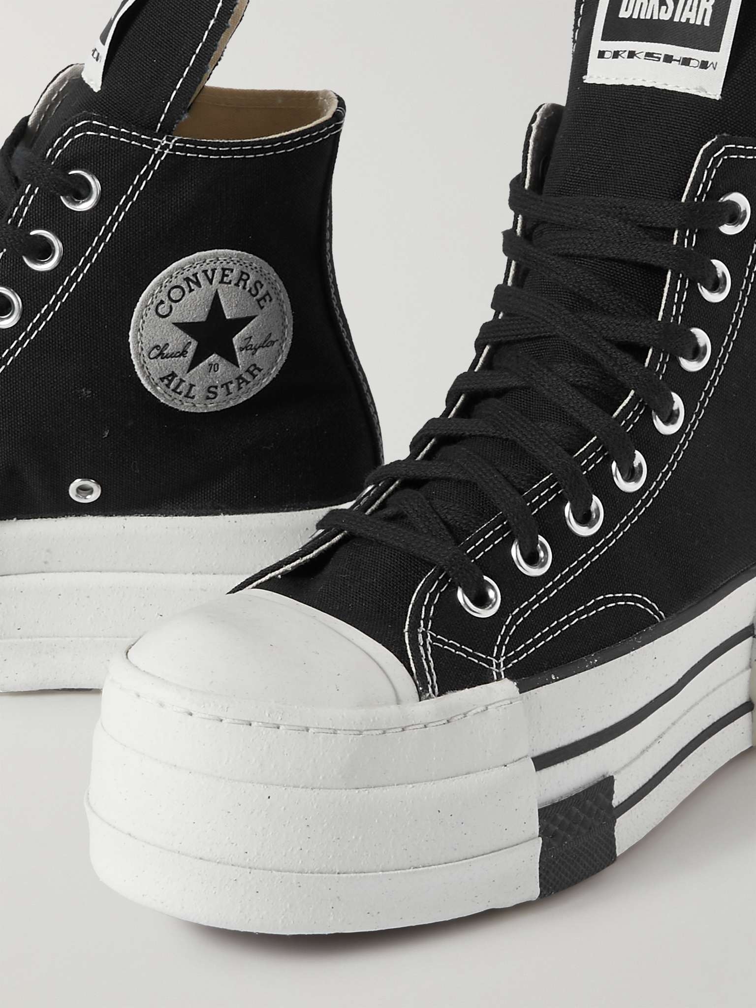 + Converse DRKSHDW DBL DRKSTAR Chuck 70 Canvas High-Top Sneakers - 6