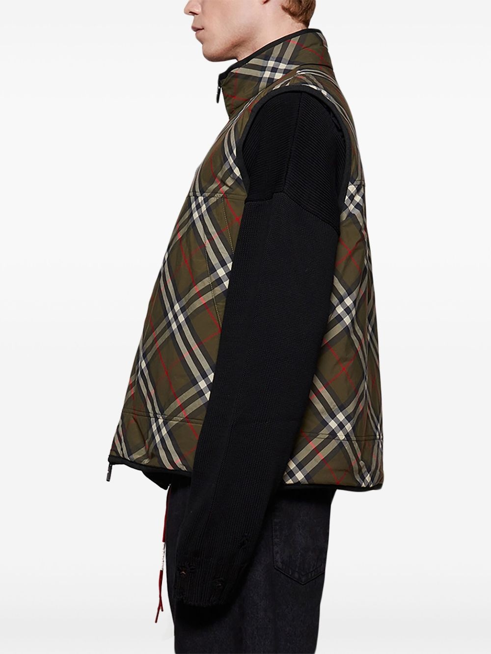 checked gilet - 4