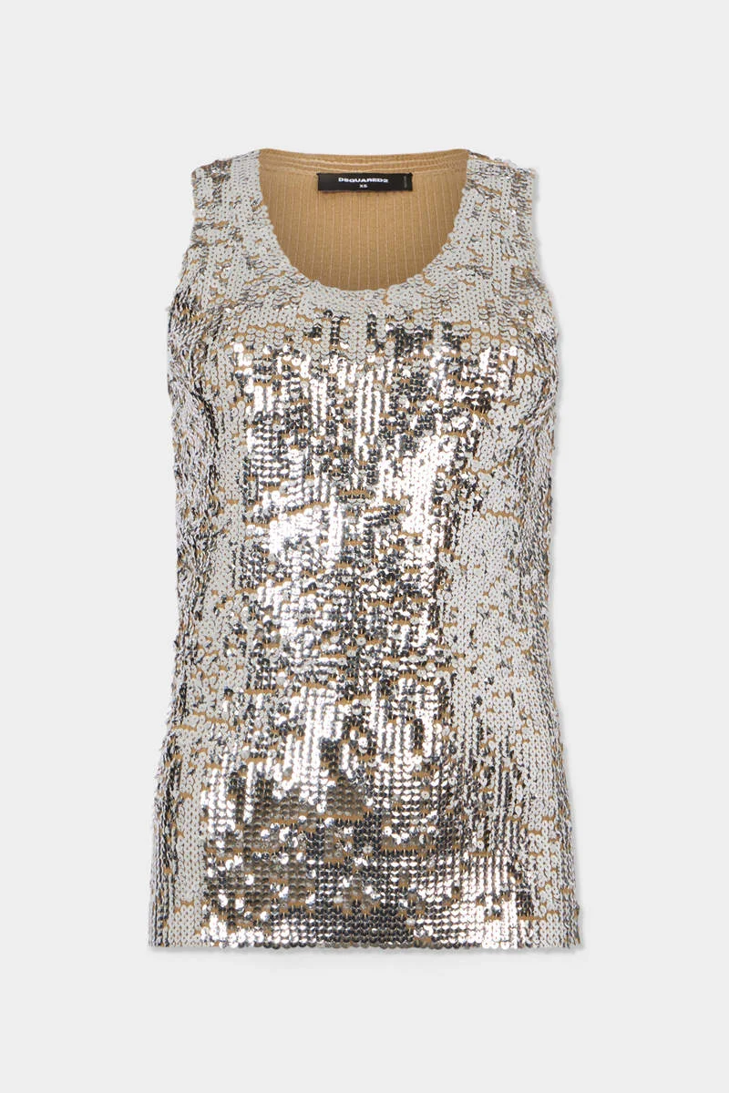 CHIC NIGHT ALL OVER PAILLETTES TANK TOP - 1