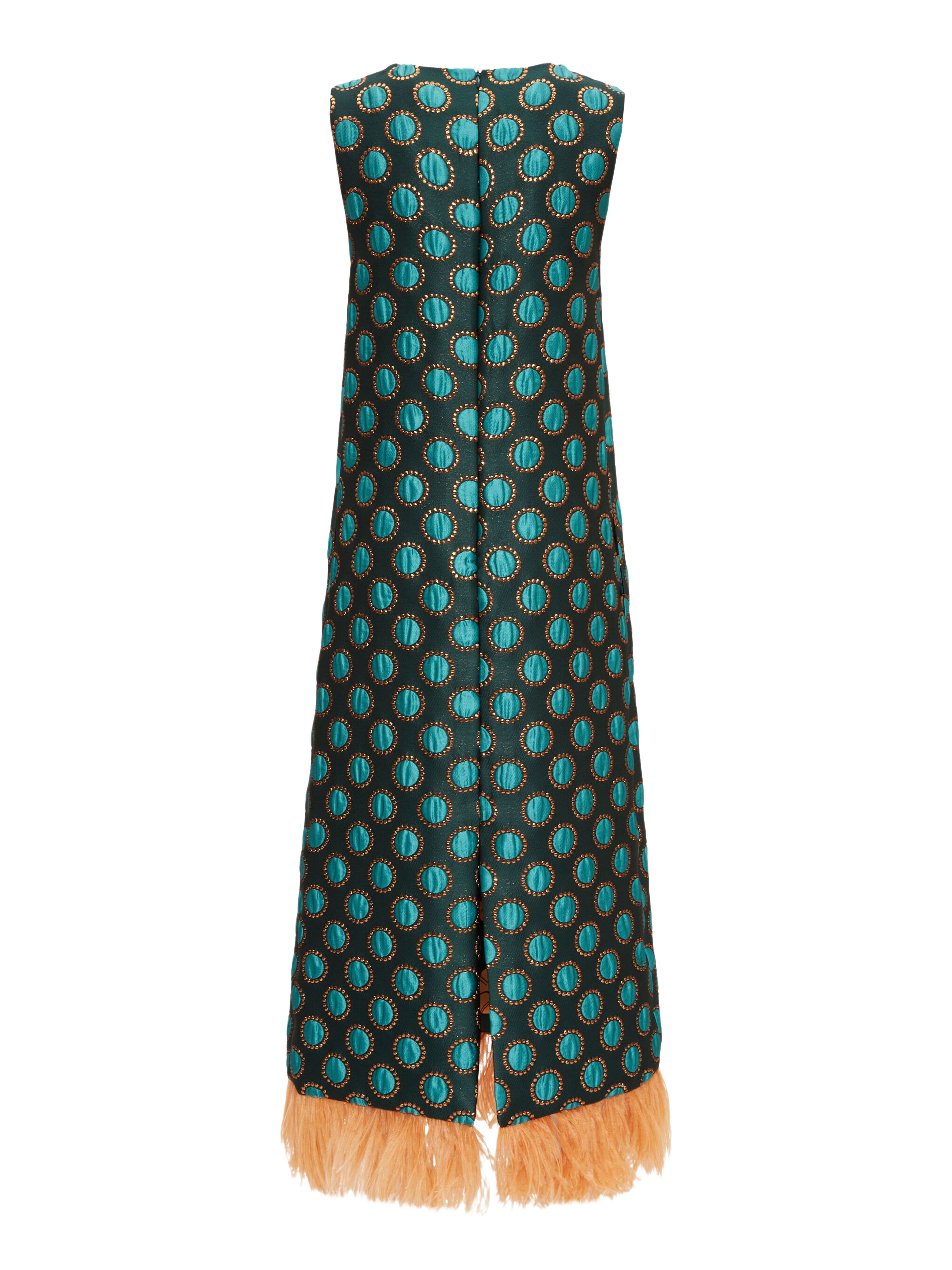 La DoubleJ Column Dress Jacquard Winter Sun Emerald at Nordstrom - 3