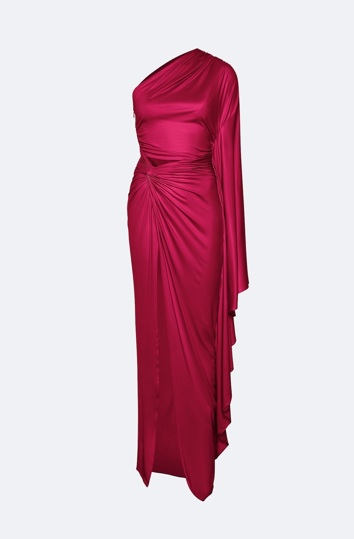 Coated Jersey One Shoulder Gown - 1