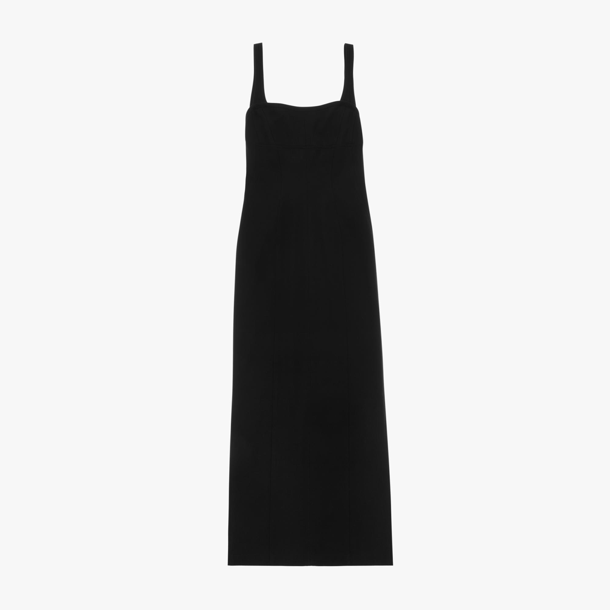 RIBBED ASYMMETRIC MAXI DRESS - 1