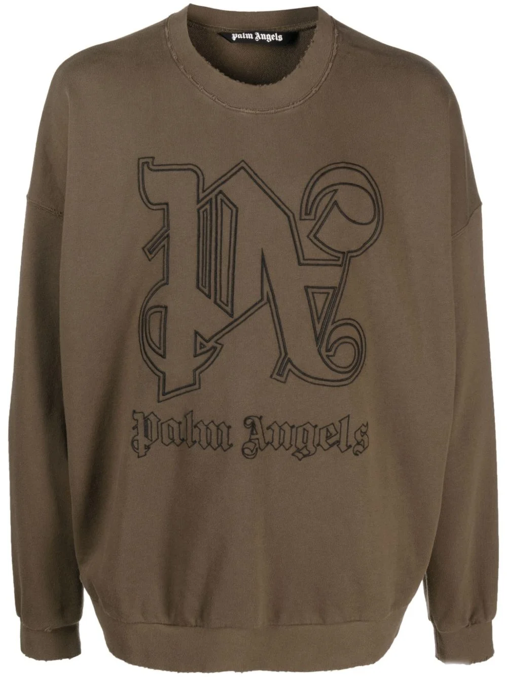 embroidered-logo cotton sweatshirt - 1