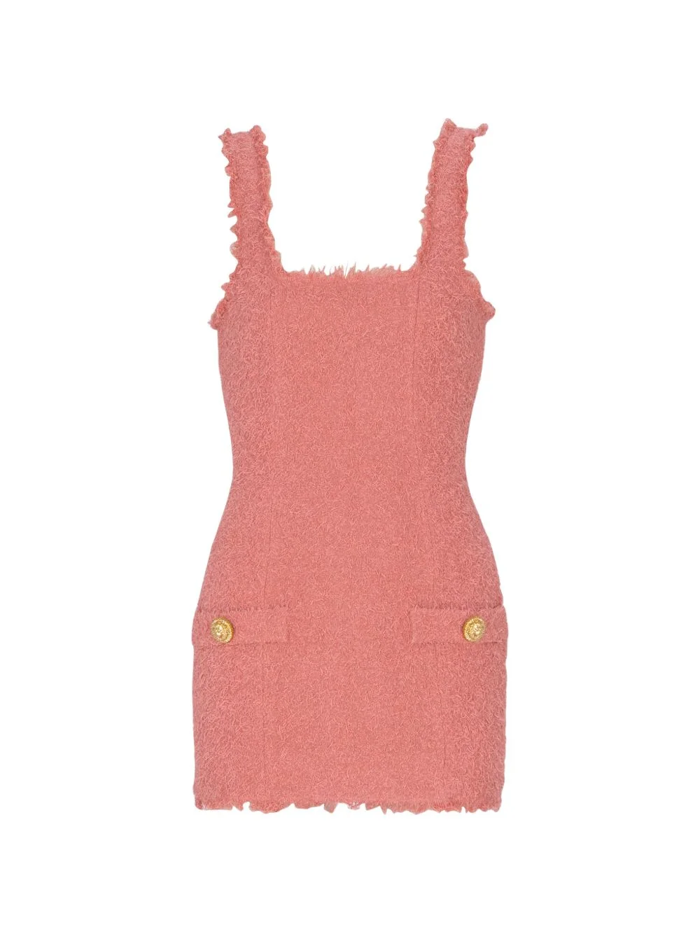 button-embellished mini dress - 1