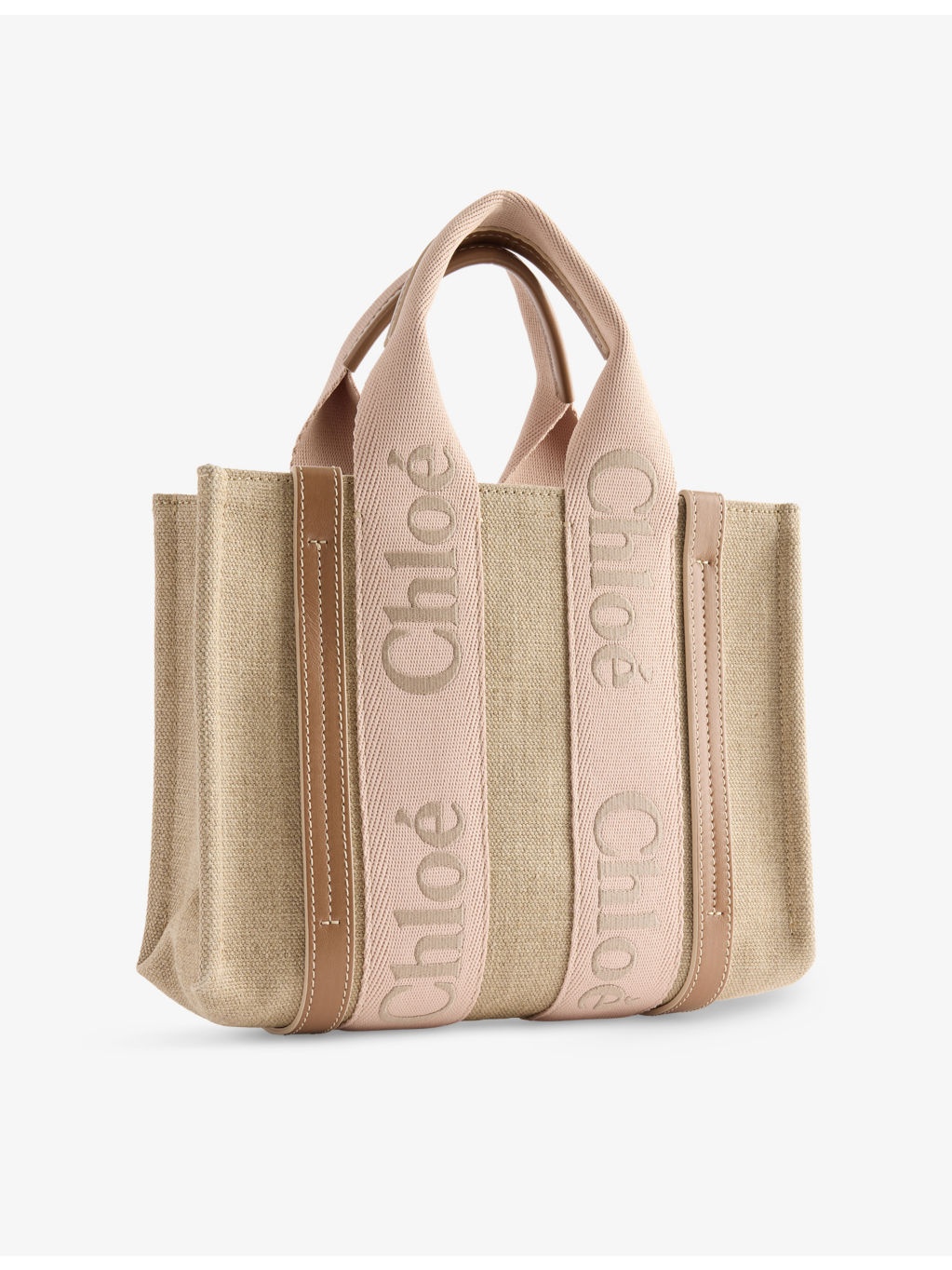 Woody Small Linen Tote Bag - 4